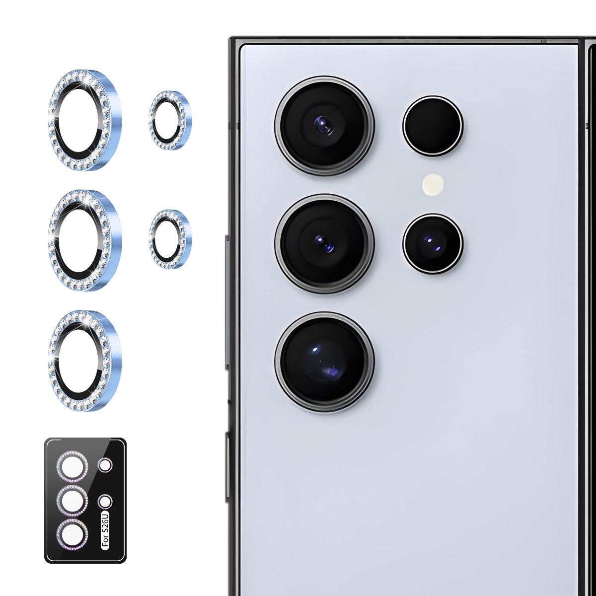 For Samsung Galaxy S26 Ultra 5G ENKAY AR Anti-reflection Individual Diamond Ring Camera Lens Glass Film(Sierra Blue) - Shopkiz.com