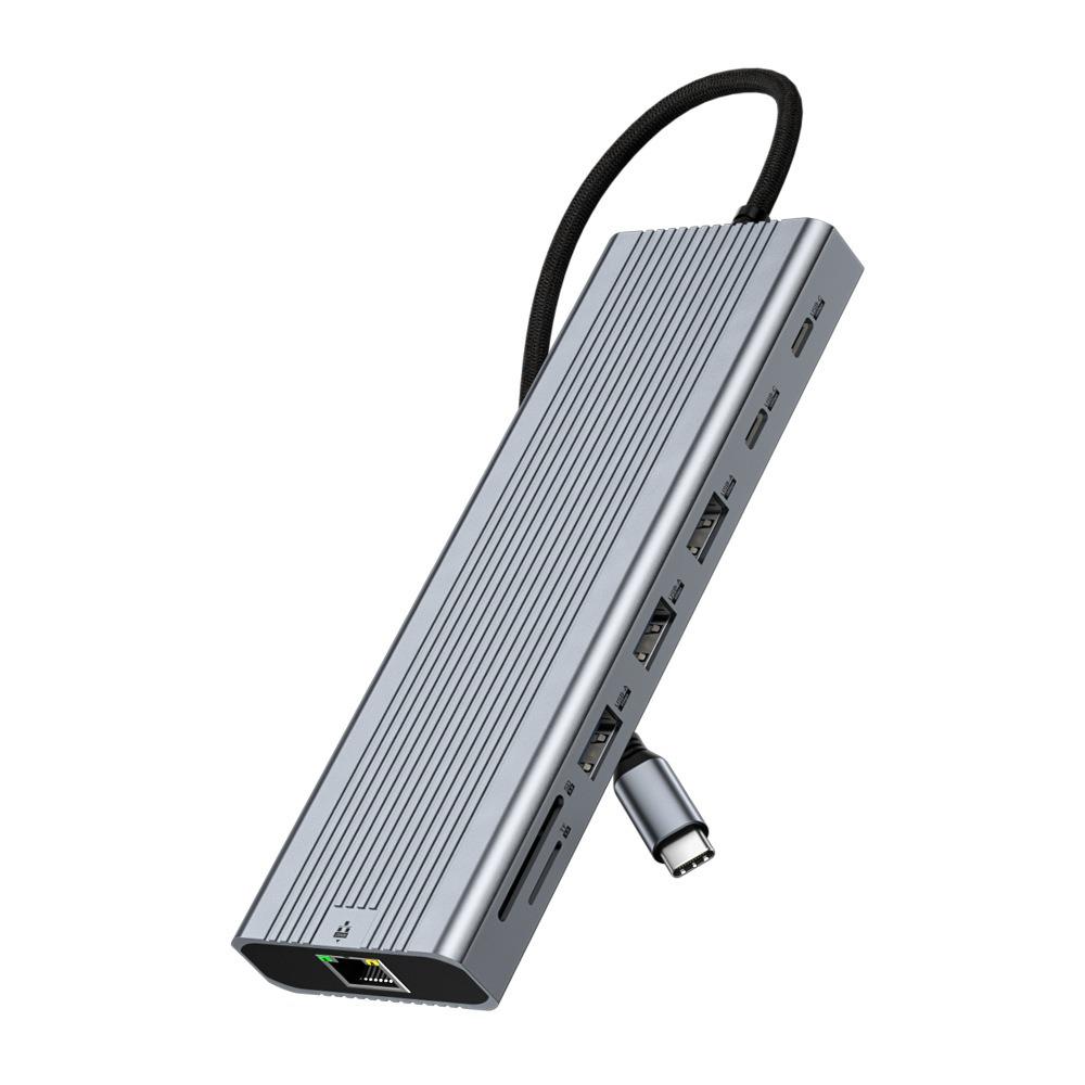 14 in 1 HDMI 4K 120Hz Type-C Hub Dock(Grey) - Shopkiz.com