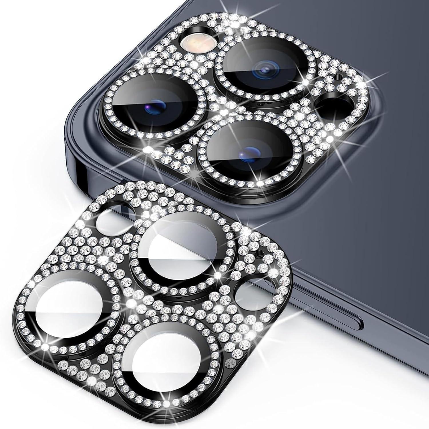 For iPhone 13 Pro Max Kalebol All-in-One Frosted Metal Armor Diamond-Shine Camera Lens Film(Black) - Shopkiz.com