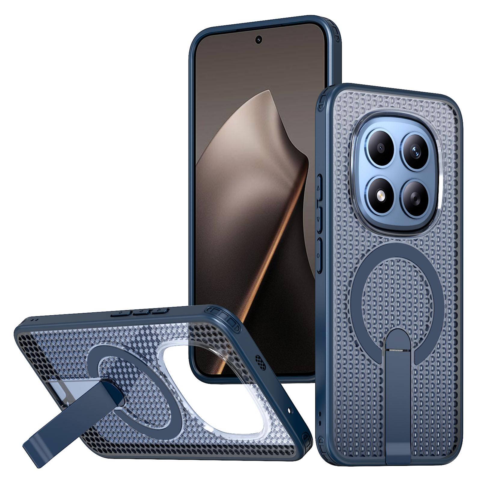 For Redmi Note 15+ 5G Global 163.3mm Kalebol Honeycomb Cooling MagSafe Holder Phone Case(Blue) - Shopkiz.com