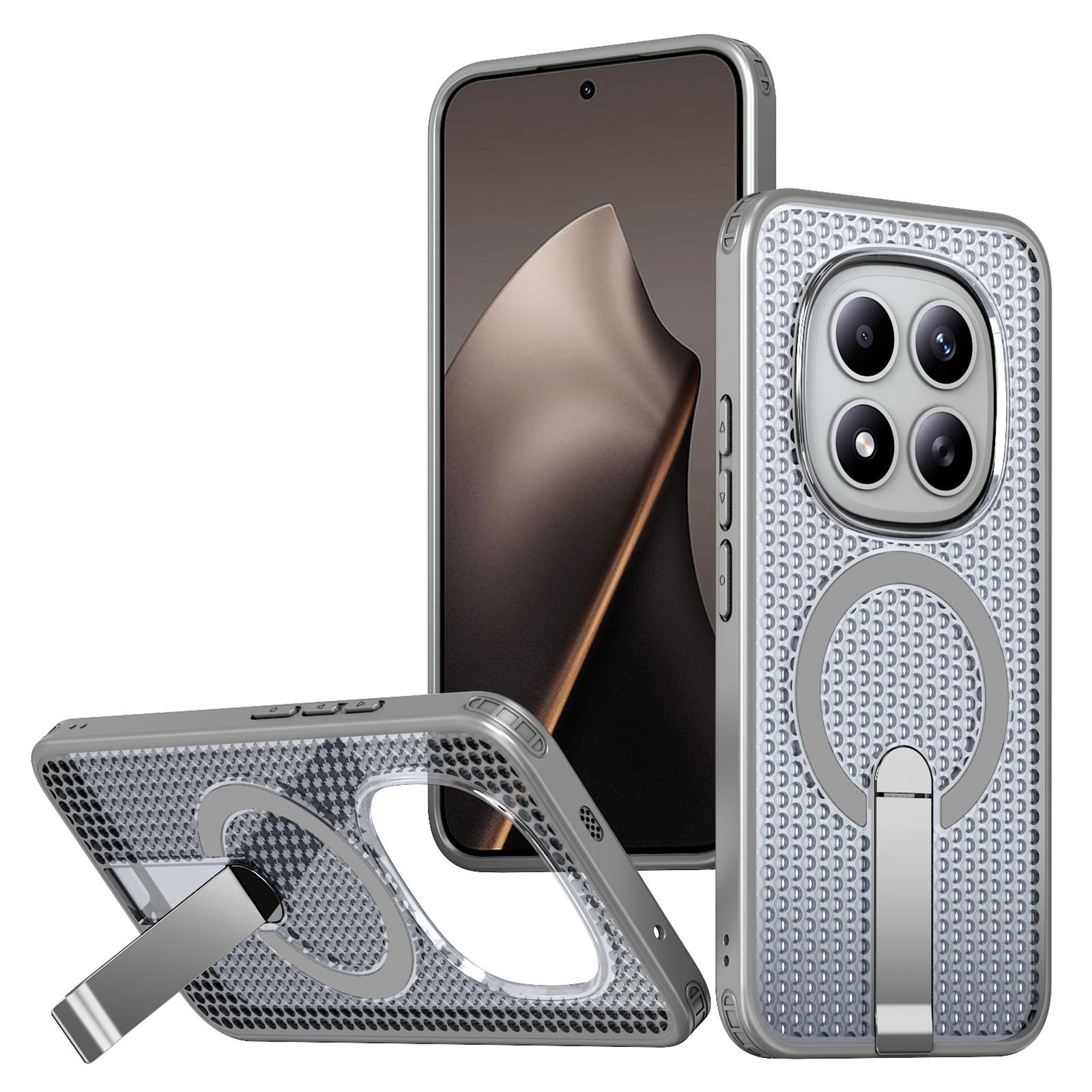 For Redmi Note 15+ 5G Global 163.3mm Kalebol Honeycomb Cooling MagSafe Holder Phone Case(Titanium Grey) - Shopkiz.com