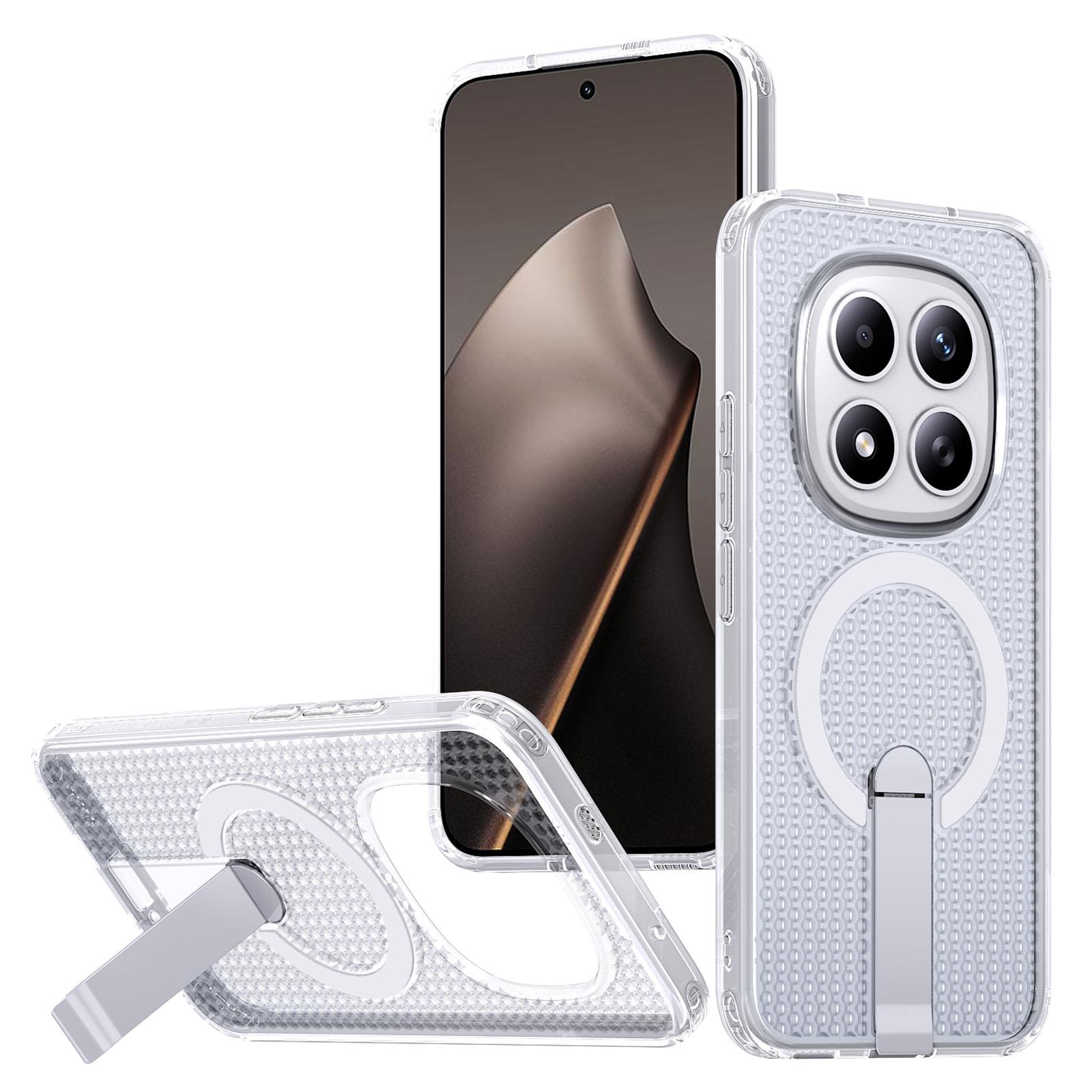 For Redmi Note 15+ 5G Global 163.3mm Kalebol Honeycomb Cooling MagSafe Holder Phone Case(Matte Transparent) - Shopkiz.com