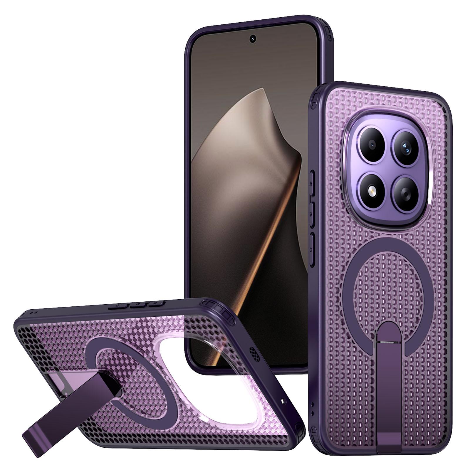 For Redmi Note 15+ 5G Global 163.3mm Kalebol Honeycomb Cooling MagSafe Holder Phone Case(Purple) - Shopkiz.com