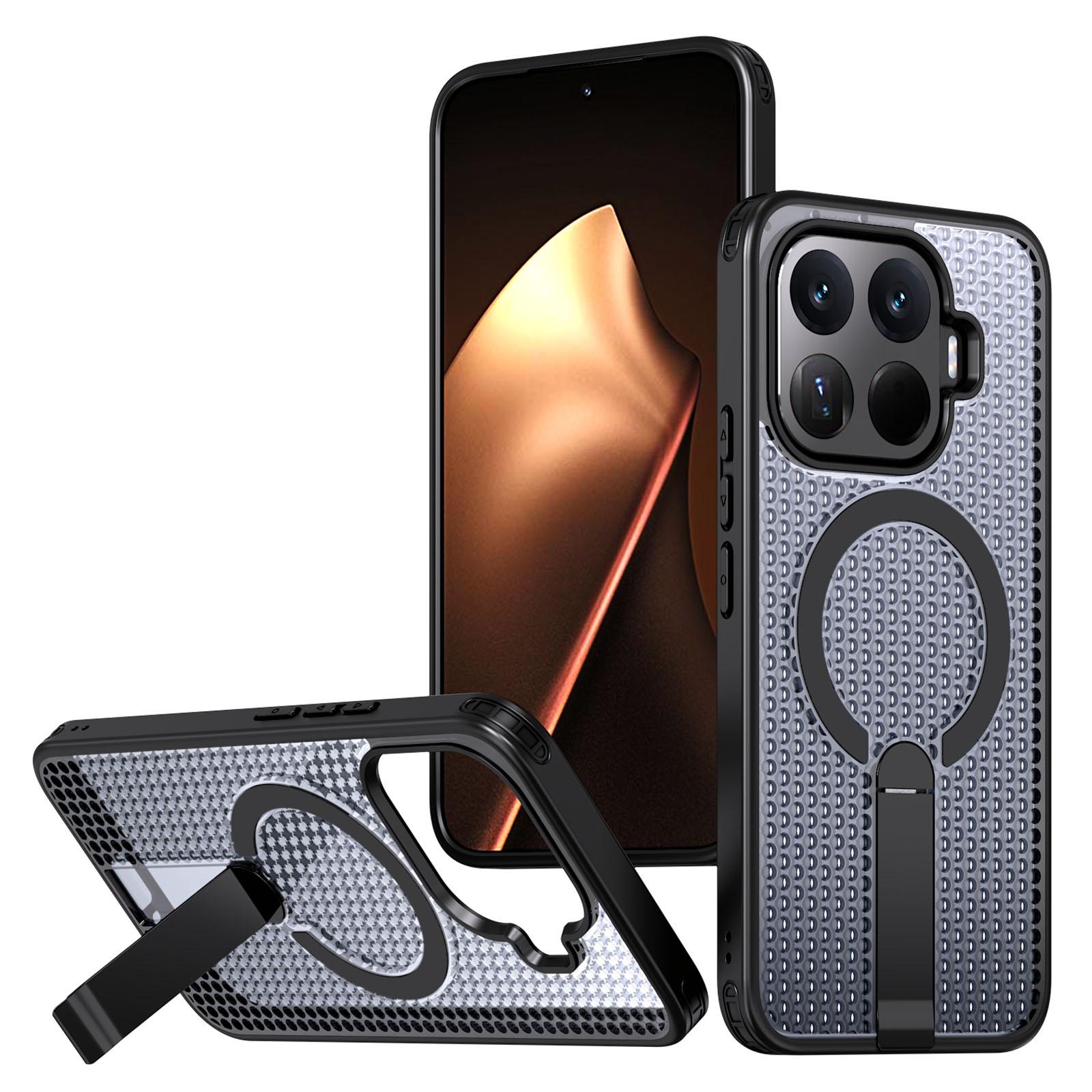 For Xiaomi 17T 5G Kalebol Honeycomb Cooling MagSafe Holder Phone Case(Black) - Shopkiz.com