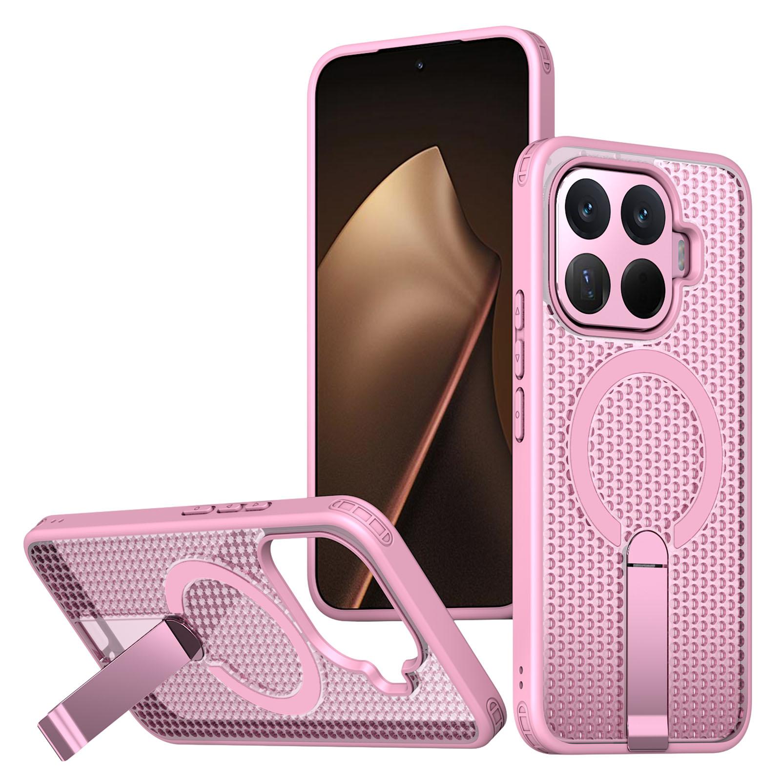 For Xiaomi 17T 5G Kalebol Honeycomb Cooling MagSafe Holder Phone Case(Cherry Blossom Pink) - Shopkiz.com