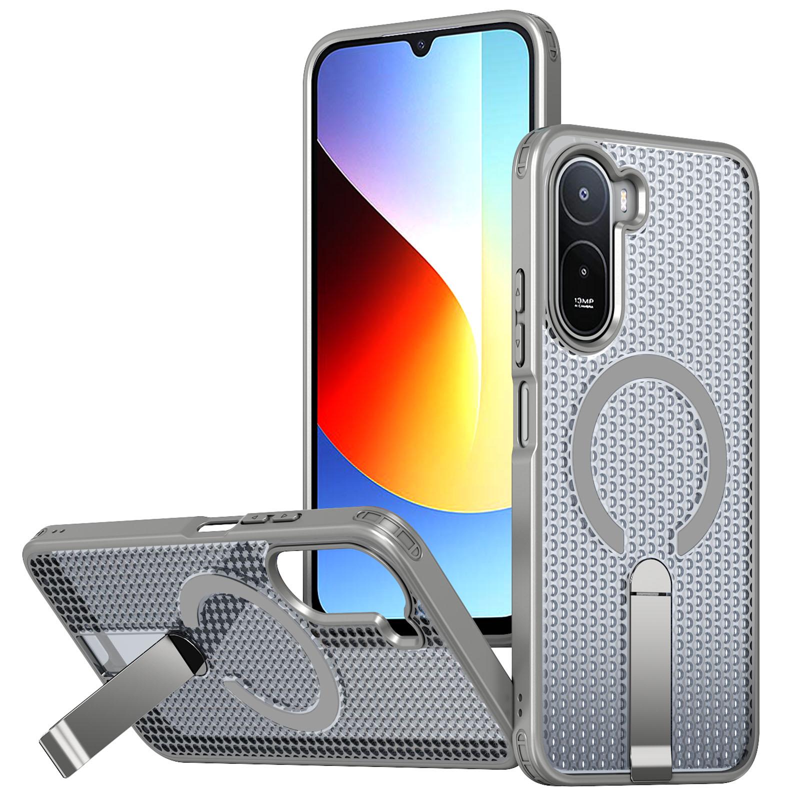 For Redmi A7 Pro 4G / 5G 171mm Kalebol Honeycomb Cooling MagSafe Holder Phone Case(Titanium Grey) - Shopkiz.com