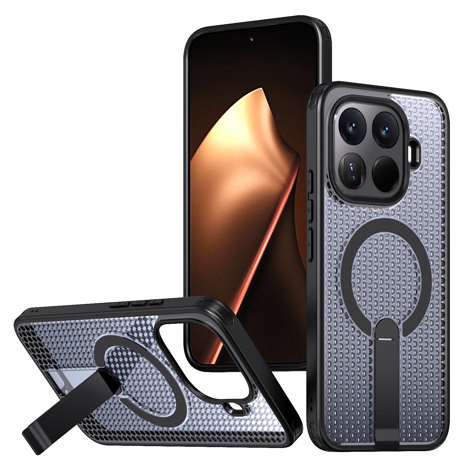 For Xiaomi 15T Pro 5G Kalebol Honeycomb Cooling MagSafe Holder Phone Case(Black) - Shopkiz.com
