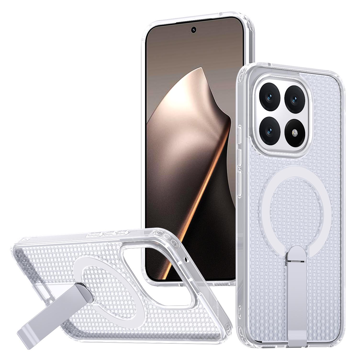 For Xiaomi 15T 5G Kalebol Honeycomb Cooling MagSafe Holder Phone Case(Matte Transparent) - Shopkiz.com