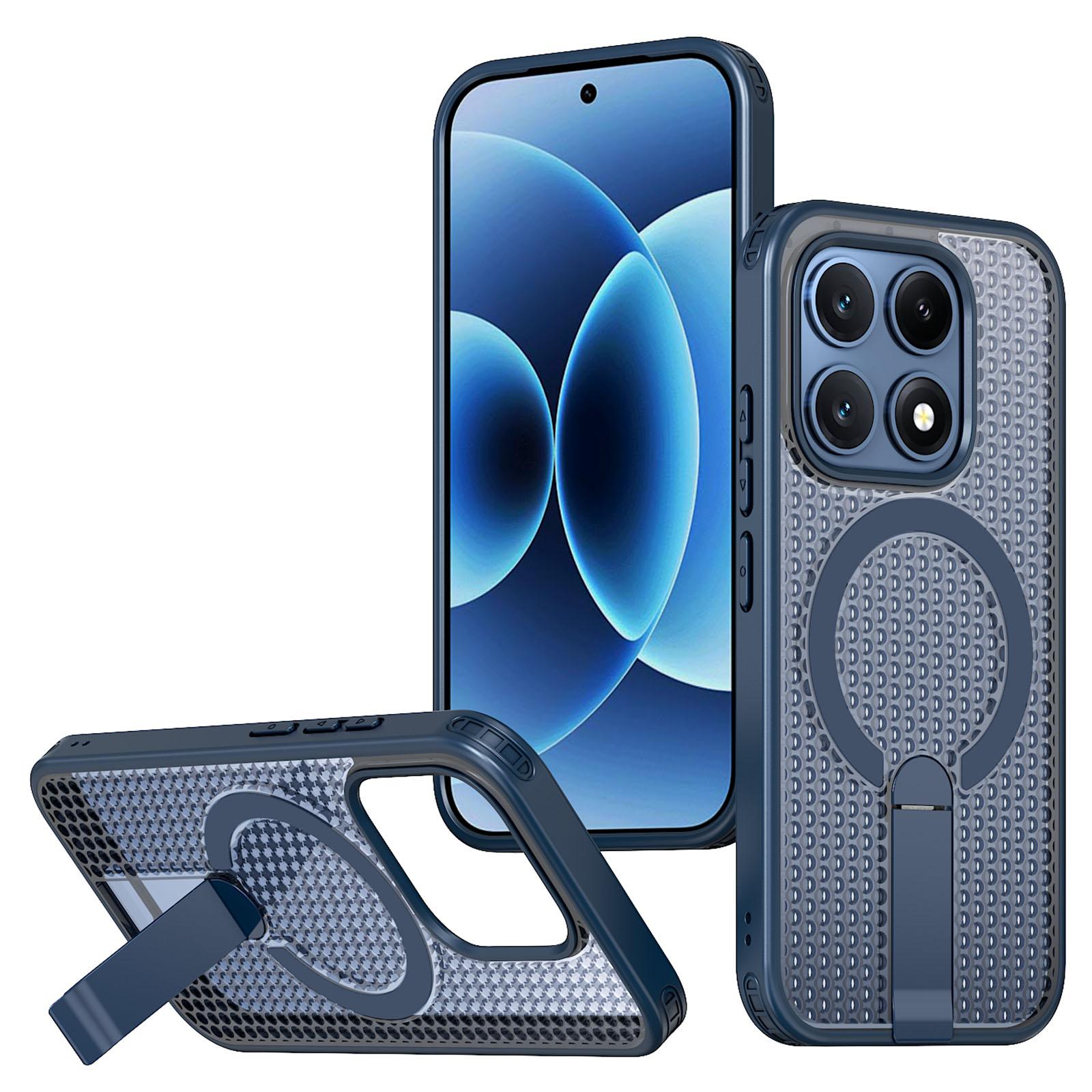 For Xiaomi 17 Kalebol Honeycomb Cooling MagSafe Holder Phone Case(Blue) - Shopkiz.com