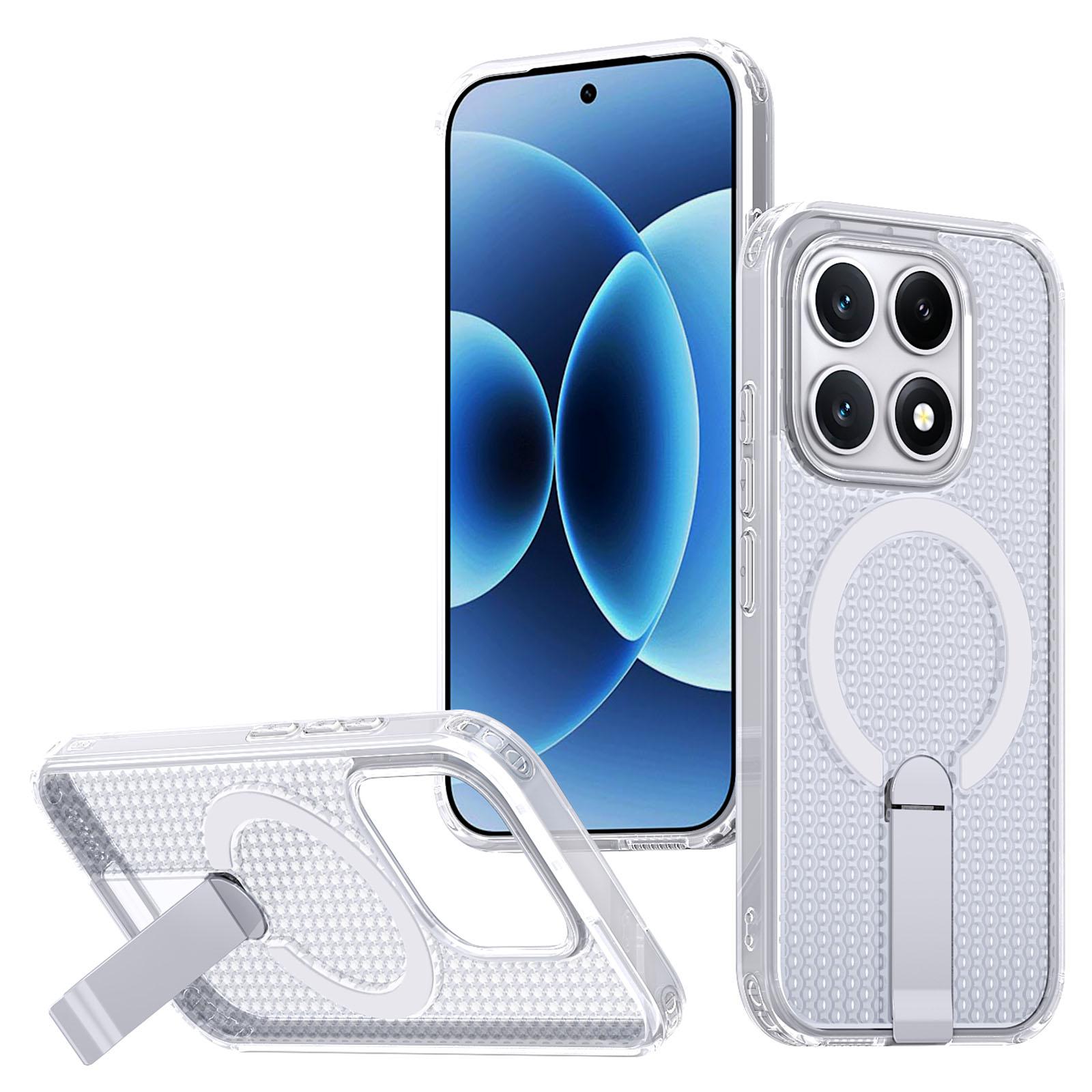 For Xiaomi 17 Kalebol Honeycomb Cooling MagSafe Holder Phone Case(Matte Transparent) - Shopkiz.com