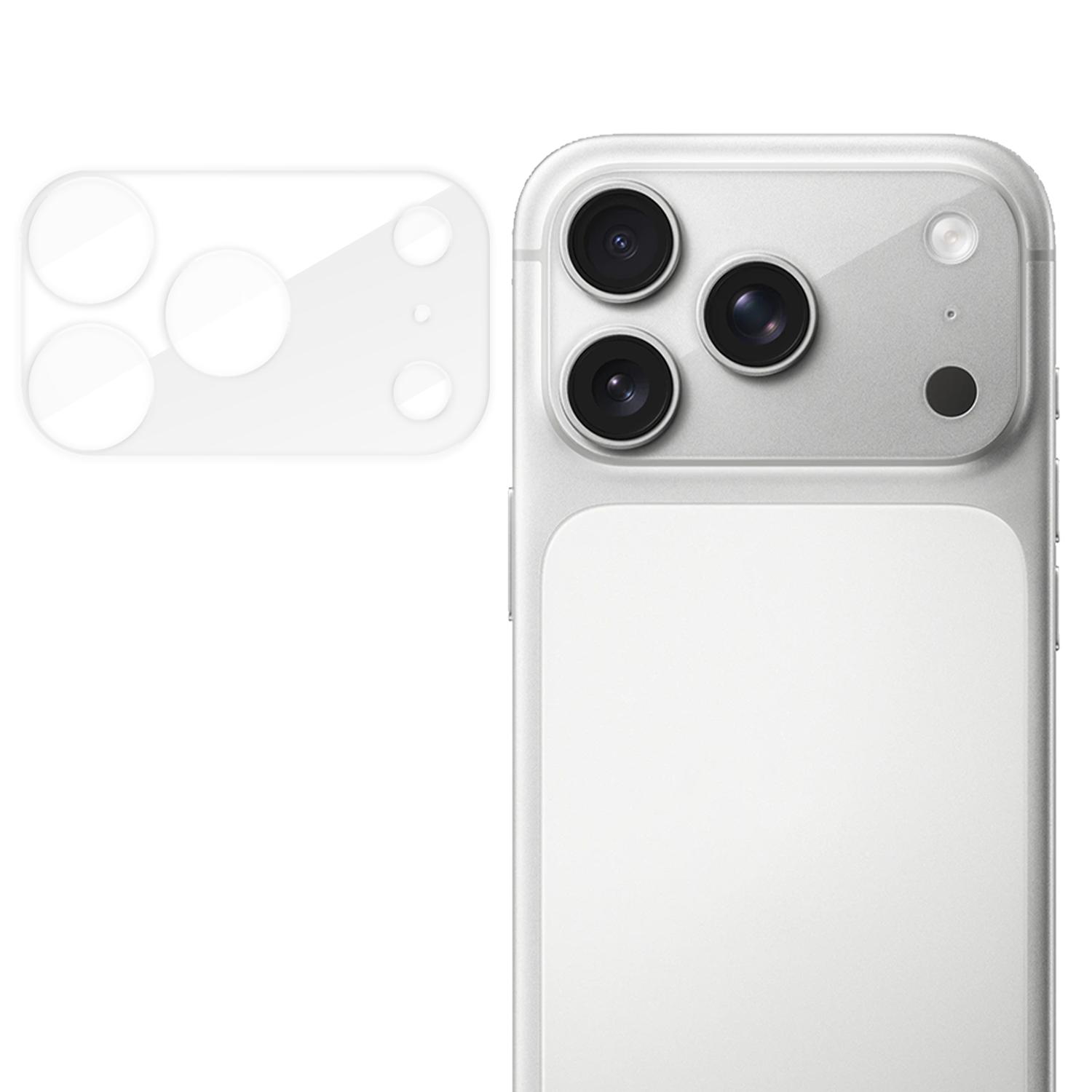 For iPhone 17 Pro Kalebol Transparent HD Anti-Fingerprint AR Integrated Camera Lens Tempered Glass Film - Shopkiz.com