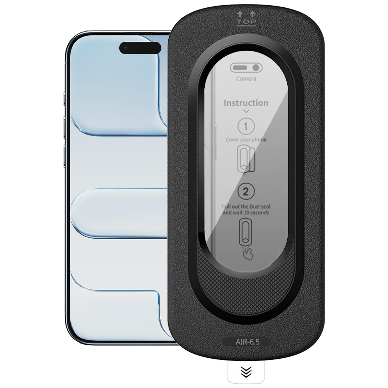 For iPhone Air Smooth Anti-Fingerprint Easy Install Dust-Free Box Privacy Tempered Glass Film - Shopkiz.com