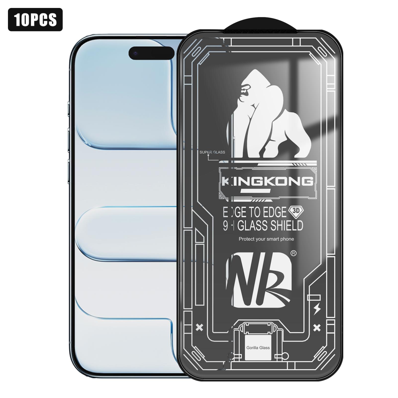 For iPhone Air 10pcs 3D Large Arc Edge Electroplated Explosion-Proof Scratch-Resistant Full-Screen HD Tempered Glass Film - Shopkiz.com