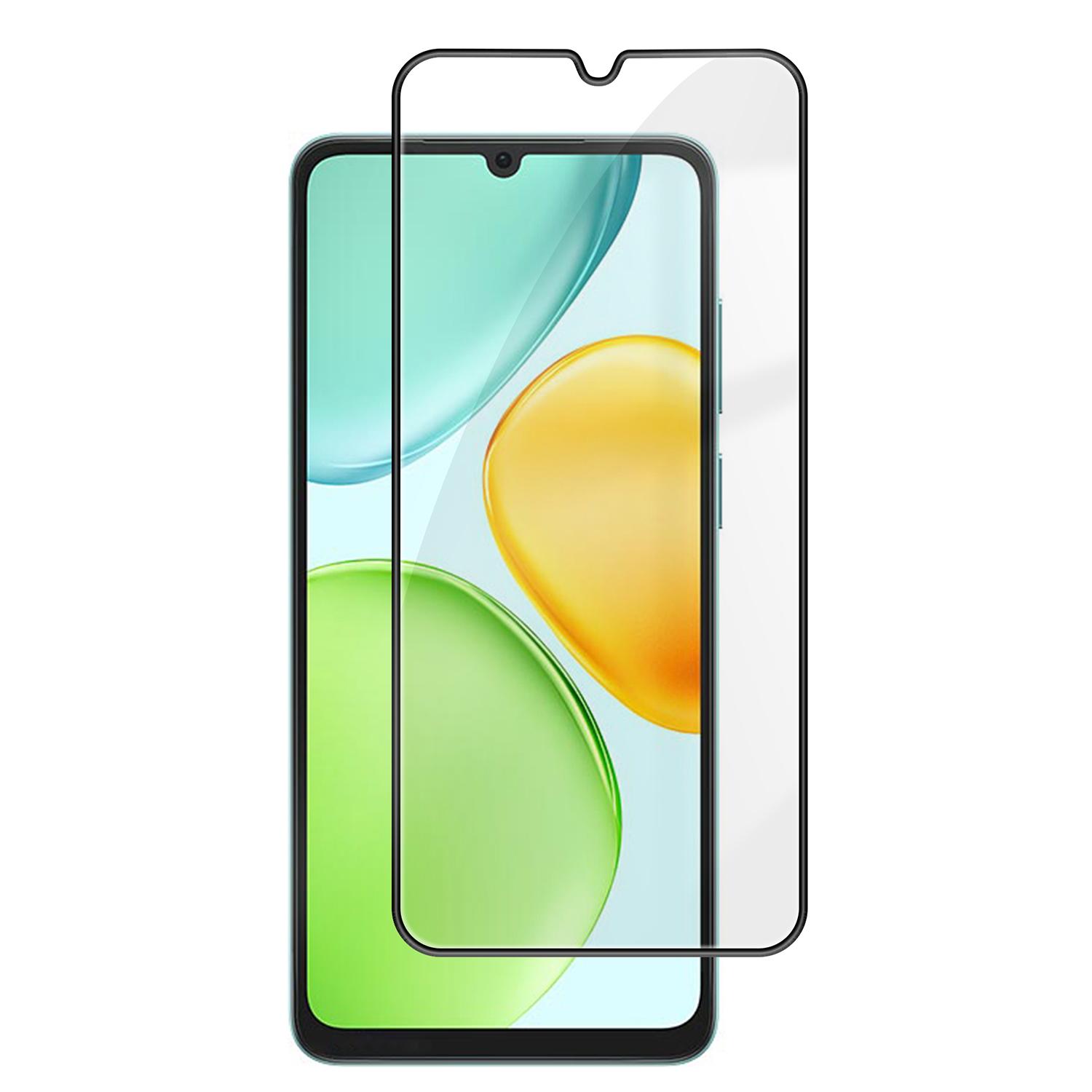 For Honor 500 Smart Indian 5G Kalebol High-Aluminum Screen-Printed Full-Coverage Anti-Fingerprint Black-Bordered HD Tempered Glass Film - Shopkiz.com