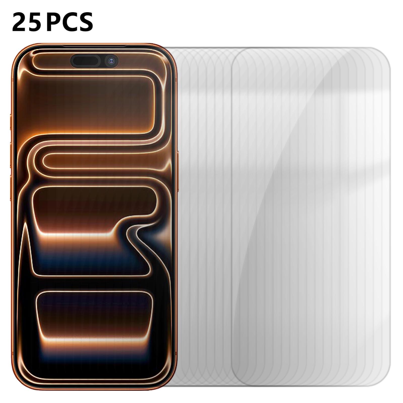 For iPhone 17 Pro 25pcs High-Aluminum Semi-Screen Anti-Fingerprint HD Tempered Glass Film - Shopkiz.com