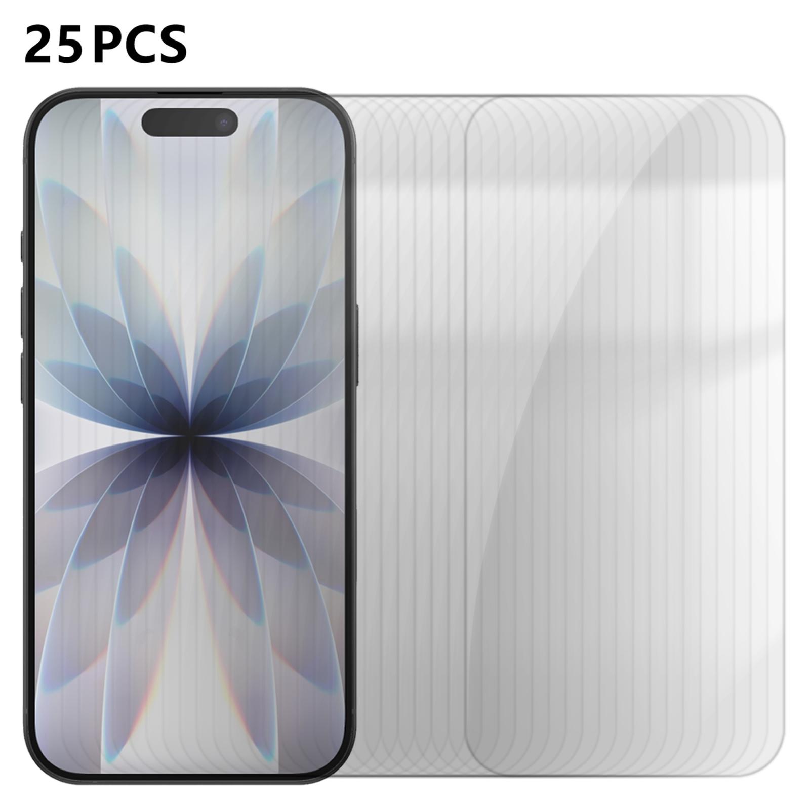 For iPhone 17 25pcs High-Aluminum Semi-Screen Anti-Fingerprint HD Tempered Glass Film - Shopkiz.com