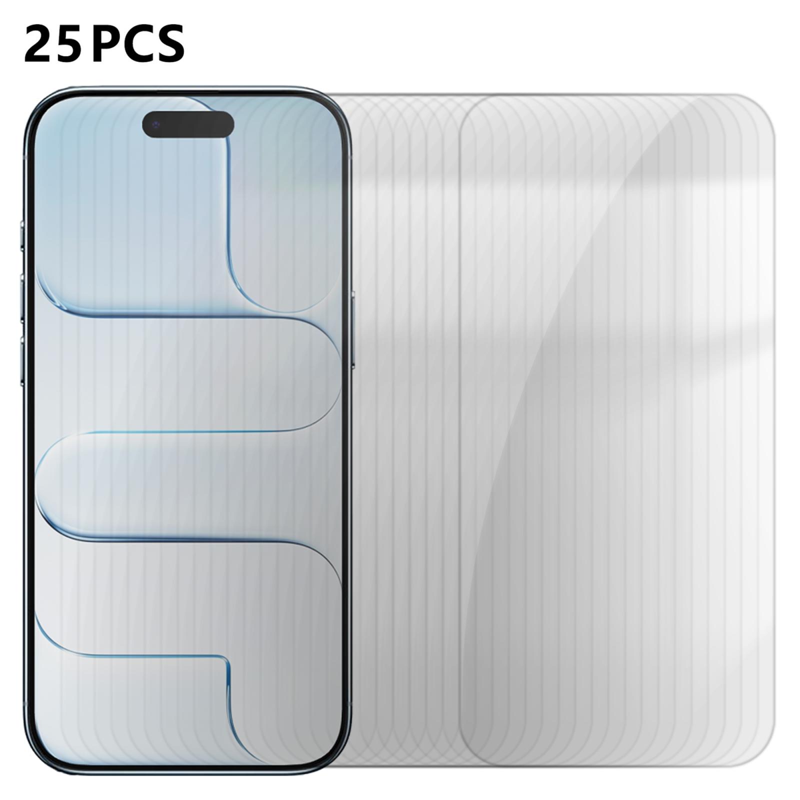 For iPhone Air 25pcs High-Aluminum Semi-Screen Anti-Fingerprint HD Tempered Glass Film - Shopkiz.com