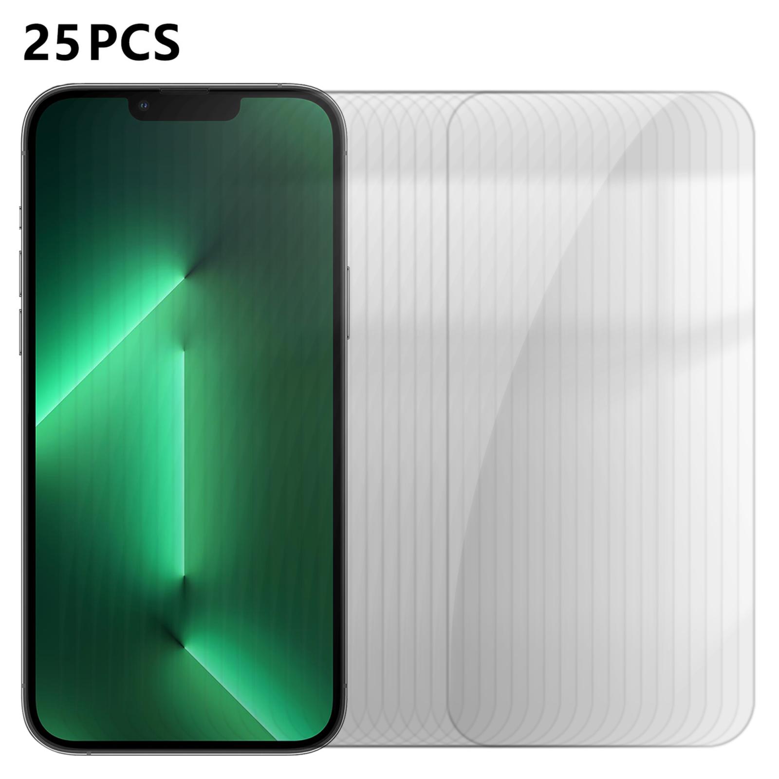 For iPhone 13 Pro Max 25pcs High-Aluminum Semi-Screen Anti-Fingerprint HD Tempered Glass Film - Shopkiz.com