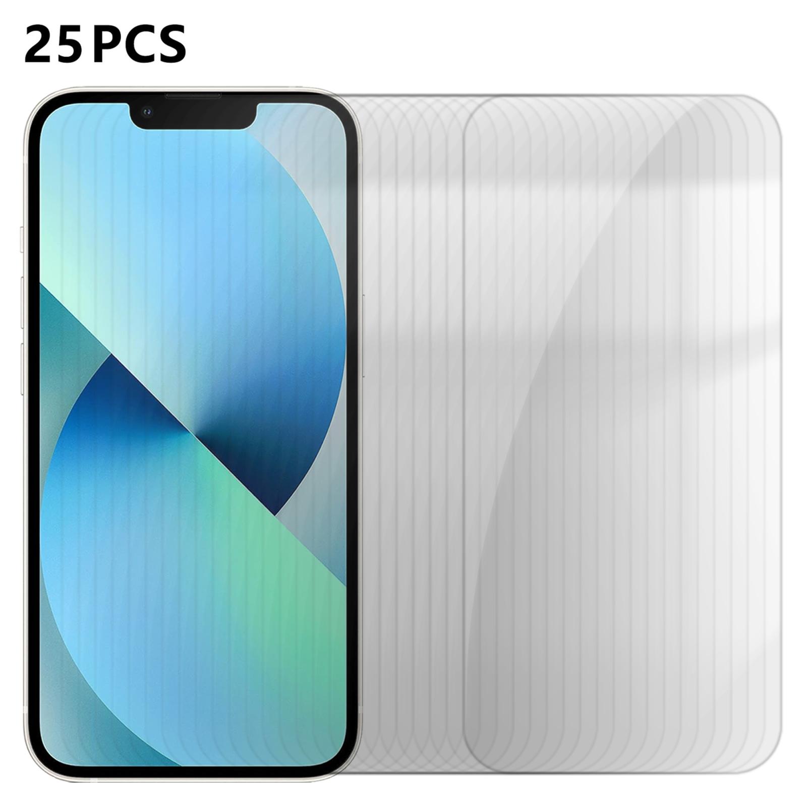 For iPhone 13 25pcs High-Aluminum Semi-Screen Anti-Fingerprint HD Tempered Glass Film - Shopkiz.com