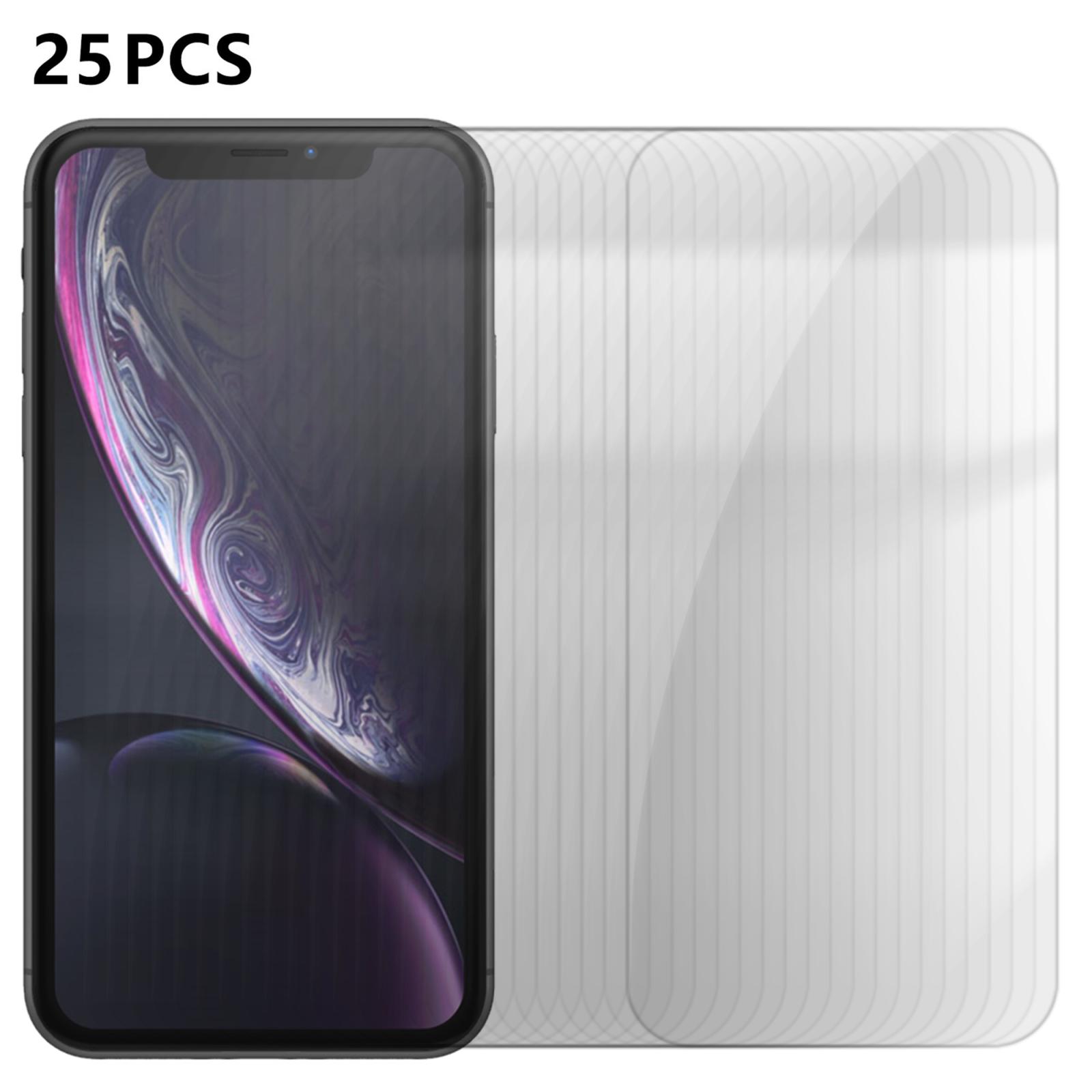 For iPhone XR 25pcs High-Aluminum Semi-Screen Anti-Fingerprint HD Tempered Glass Film - Shopkiz.com