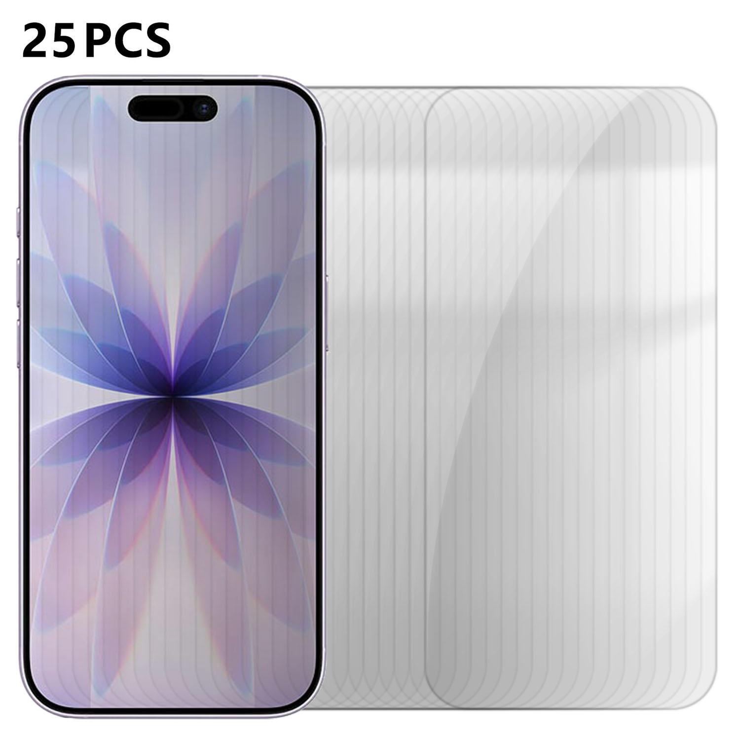 For iPhone 18 25pcs High-Aluminum Semi-Screen Anti-Fingerprint HD Tempered Glass Film - Shopkiz.com