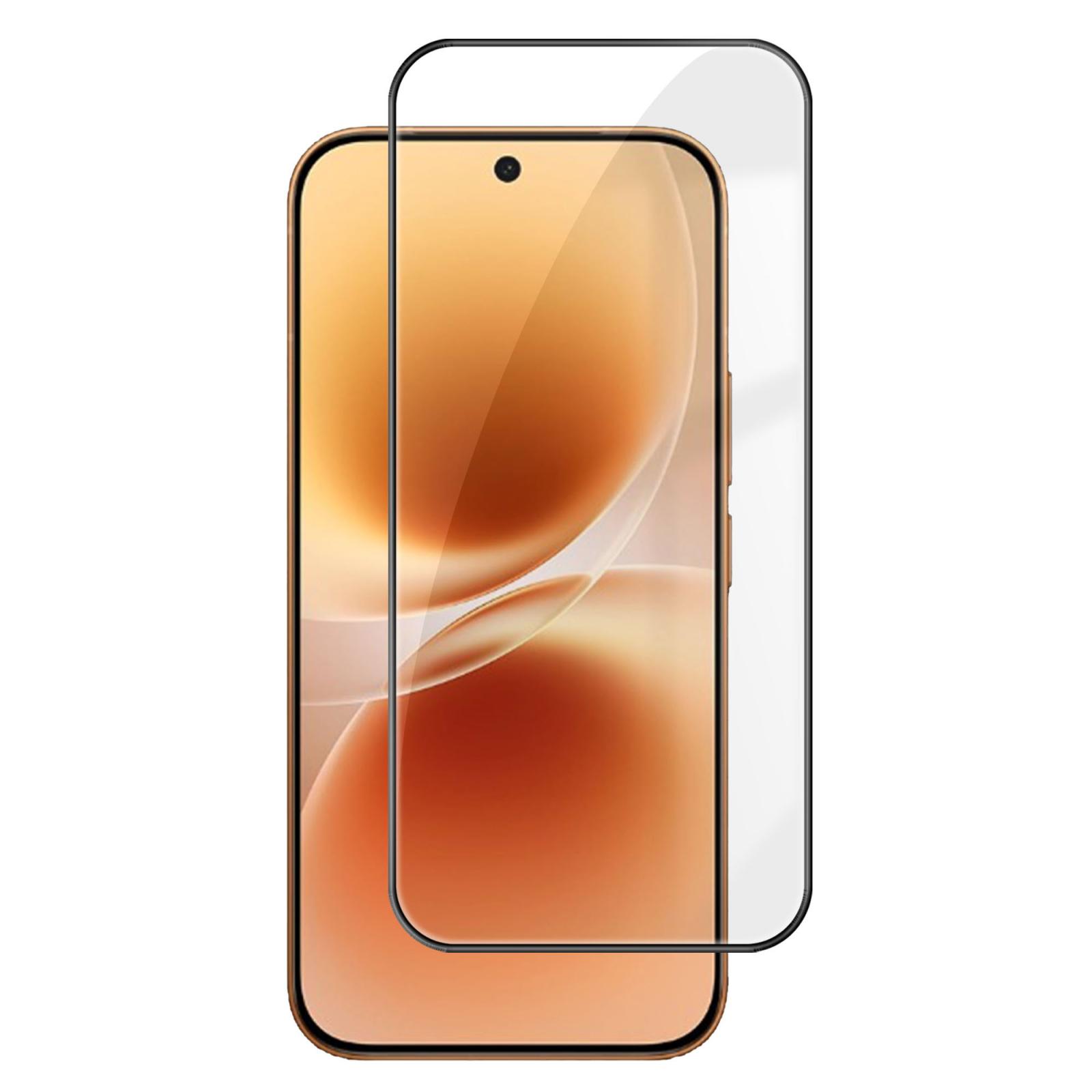 For vivo X300 E 5G Kalebol High-Aluminum Screen-Printed Full-Coverage Anti-Fingerprint Black-Bordered HD Tempered Glass Film - Shopkiz.com