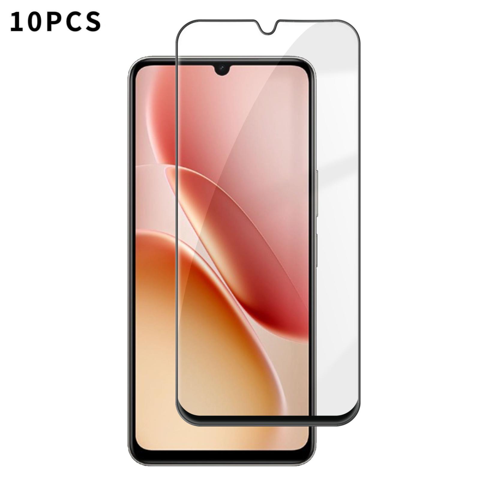 For vivo iQOO Z11i 5G 10pcs Kalebol High-Aluminum Screen-Printed Full-Coverage Anti-Fingerprint Black-Bordered HD Tempered Glass Film - Shopkiz.com