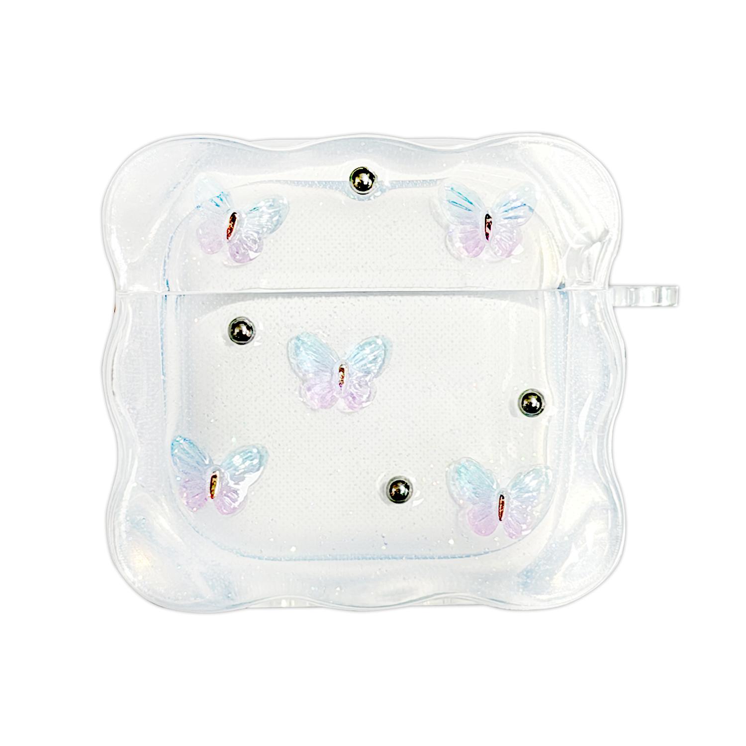 For Airpods 4 Super-Fairy Gradient Butterfly Wireless Bluetooth Earphone Case(Transparent) - Shopkiz.com
