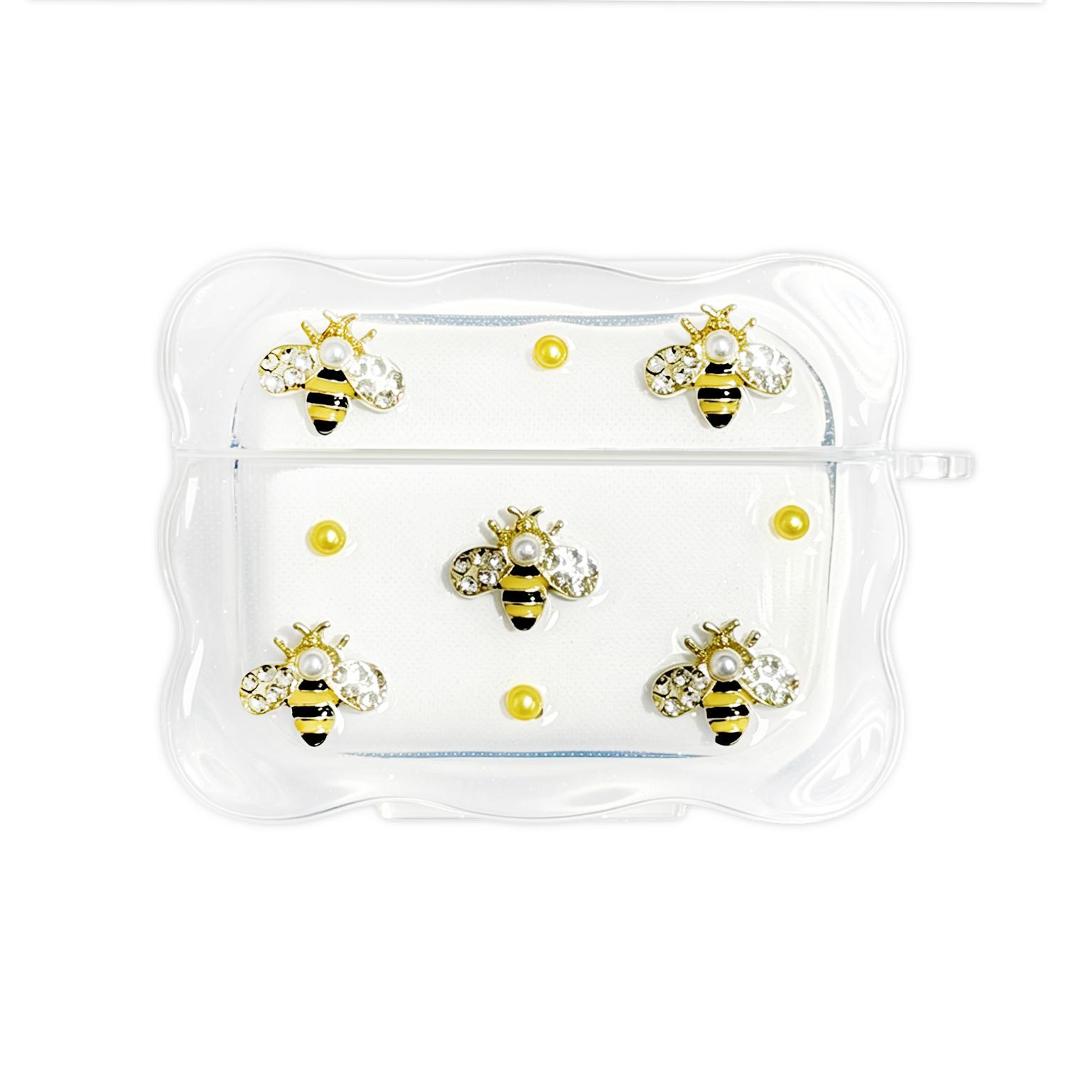 For Airpods Pro / Pro 2 Super-Fairy Gradient 3D Bee Wireless Bluetooth Earphone Case(Transparent) - Shopkiz.com