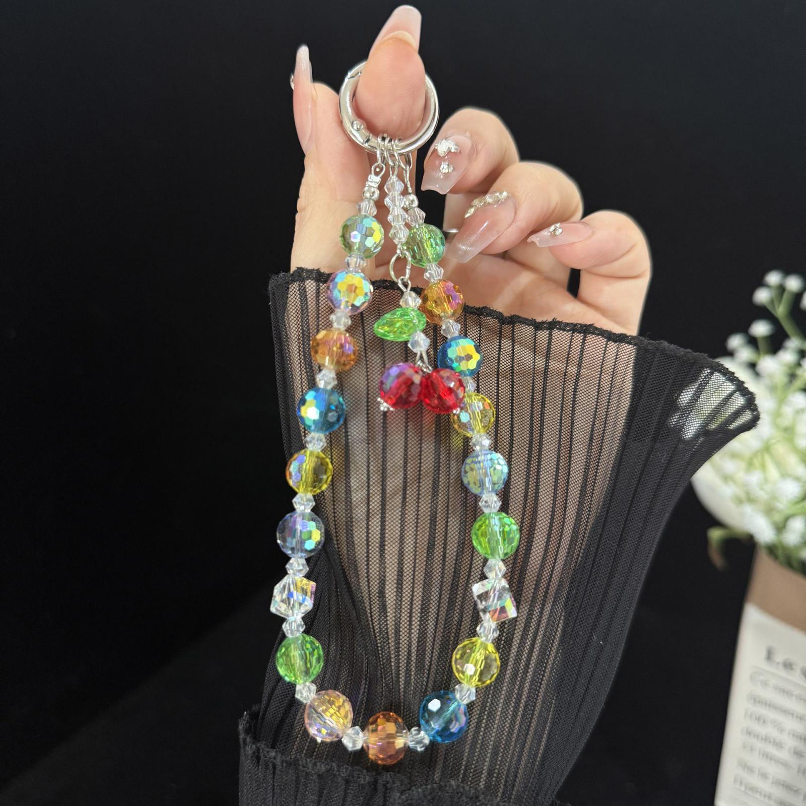 Butterfly Heart Handmade Crystal Phone Chain(Red) - Shopkiz.com