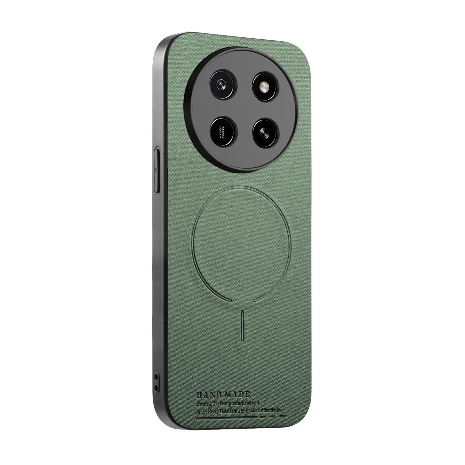 For Honor X80 Pro Max 5G Fabric Magnetic PU Back Cover Phone Case(Green) - Shopkiz.com