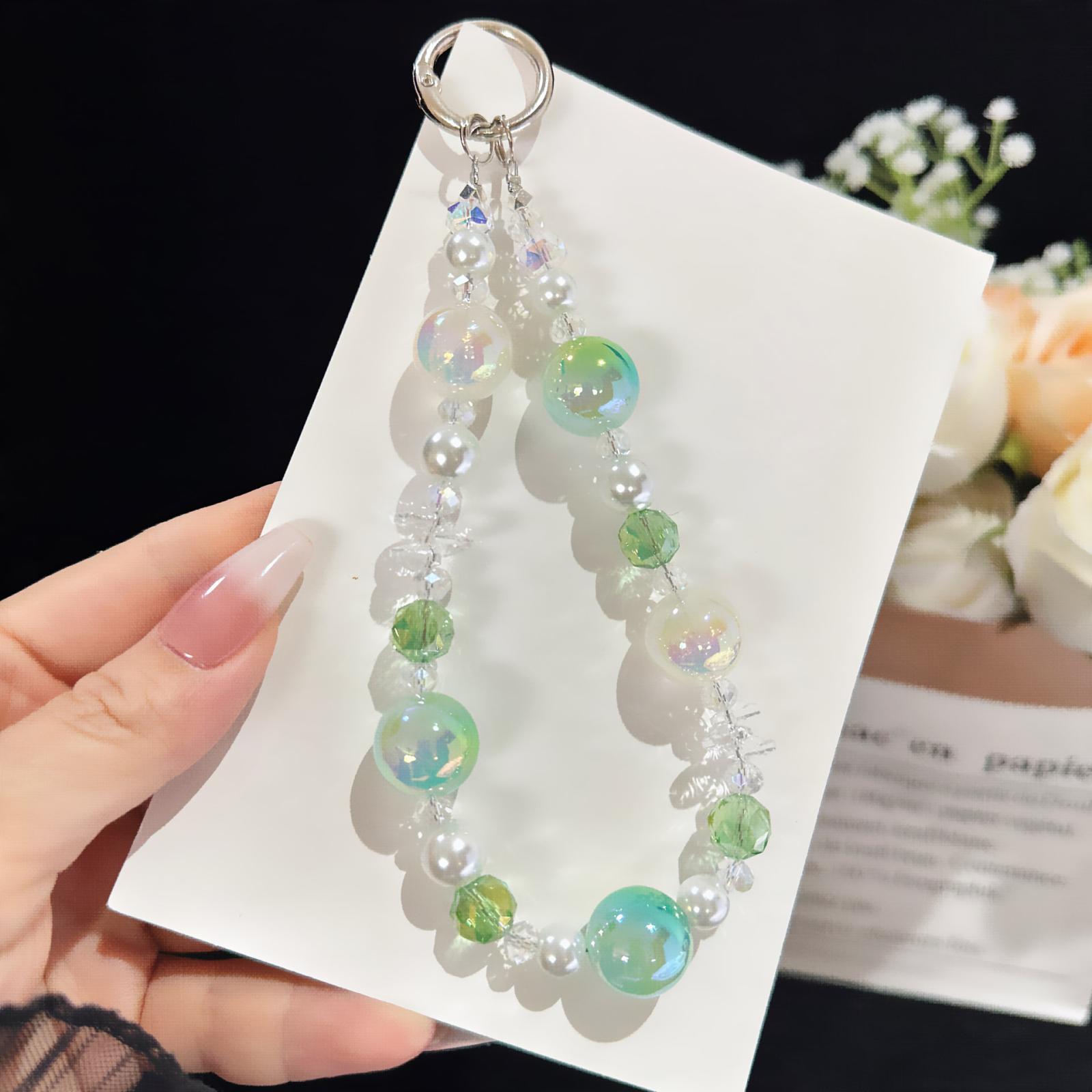 Iridescent Soft Bead Crystal Chain(Green) - Shopkiz.com