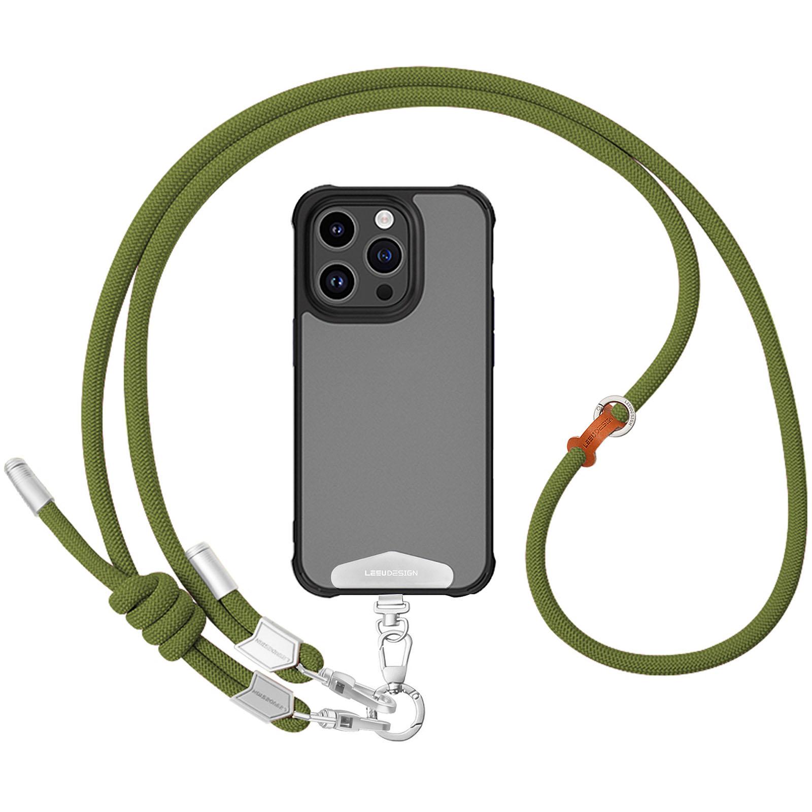 Knot Design Adjustable Double-Buckle Crossbody Phone Lanyard(Army Green) - Shopkiz.com