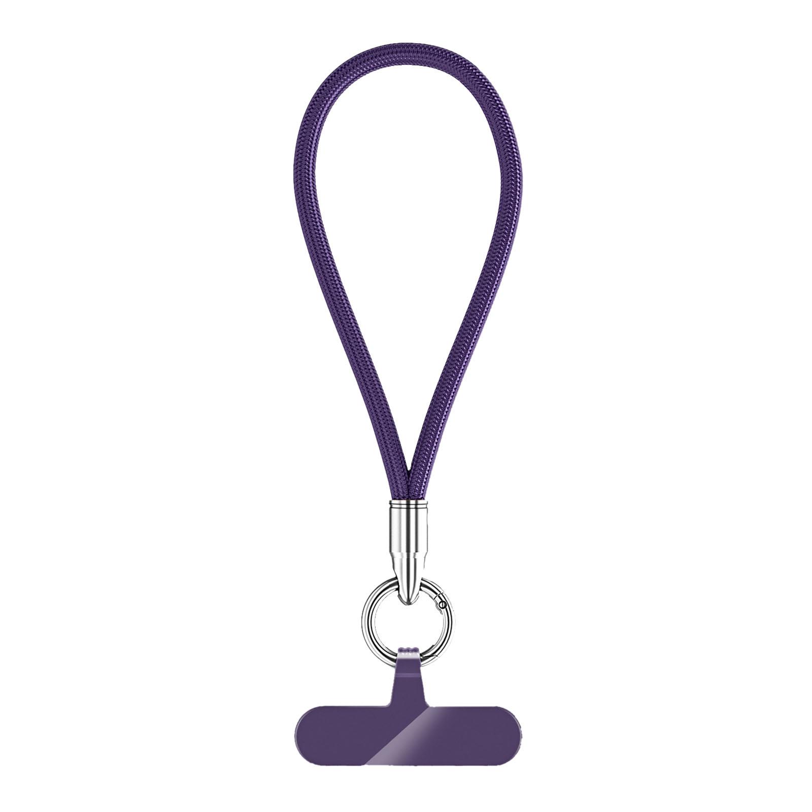 Bullet-Shaped Ring Clip Cell Phone Lanyard, Length:30cm Wrist Style(Dark Purple) - Shopkiz.com