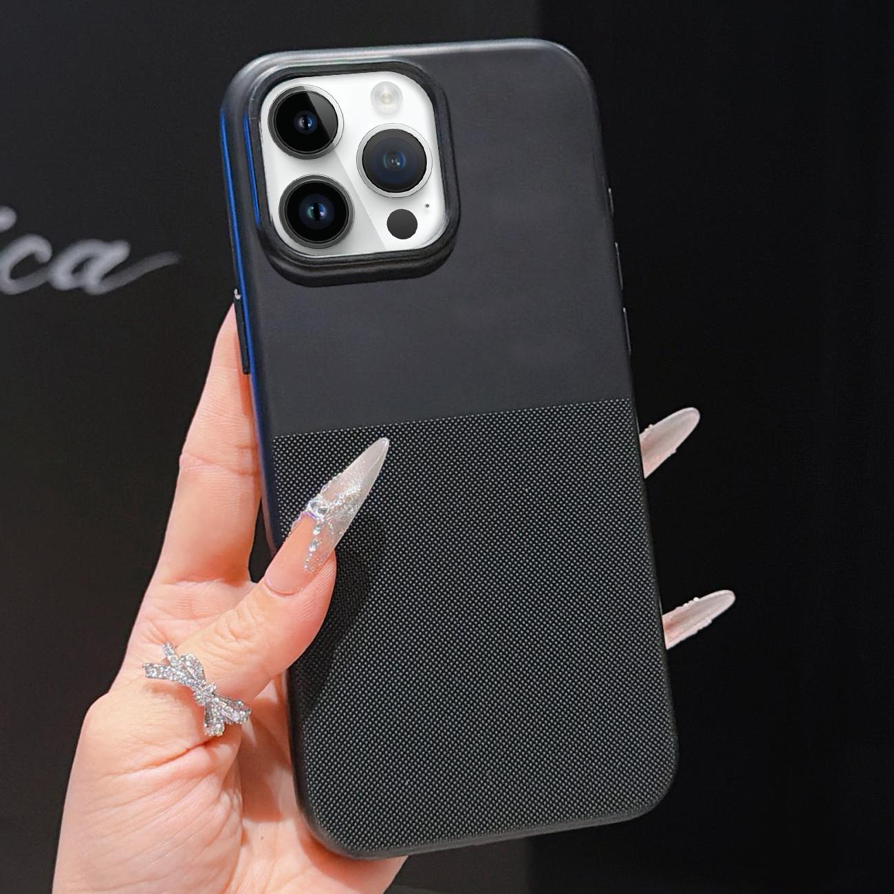 For iPhone 13 Pro Max Imitation Dot-texture TPU Phone Case(Black) - Shopkiz.com