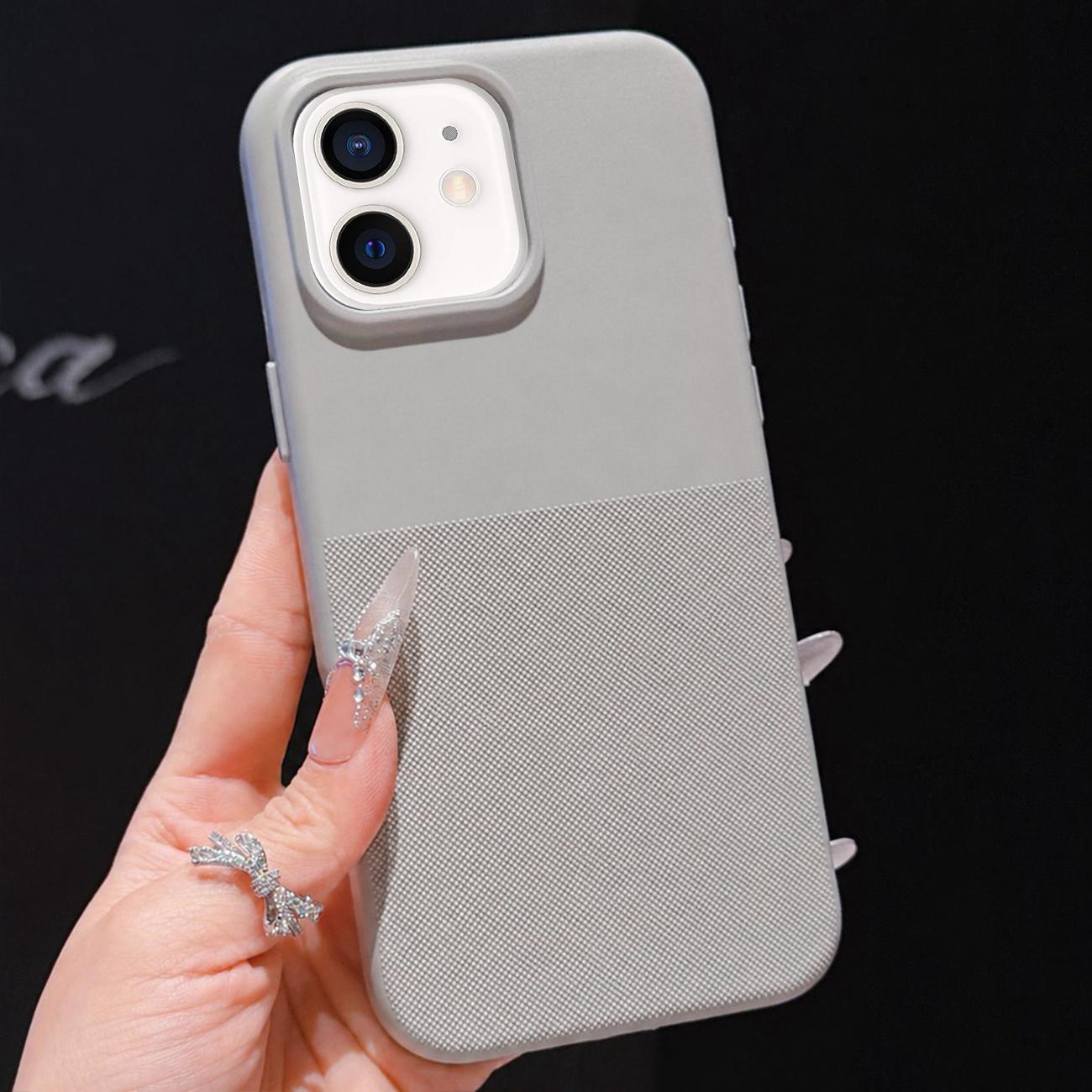 For iPhone 11 Imitation Dot-texture TPU Phone Case(Gray) - Shopkiz.com