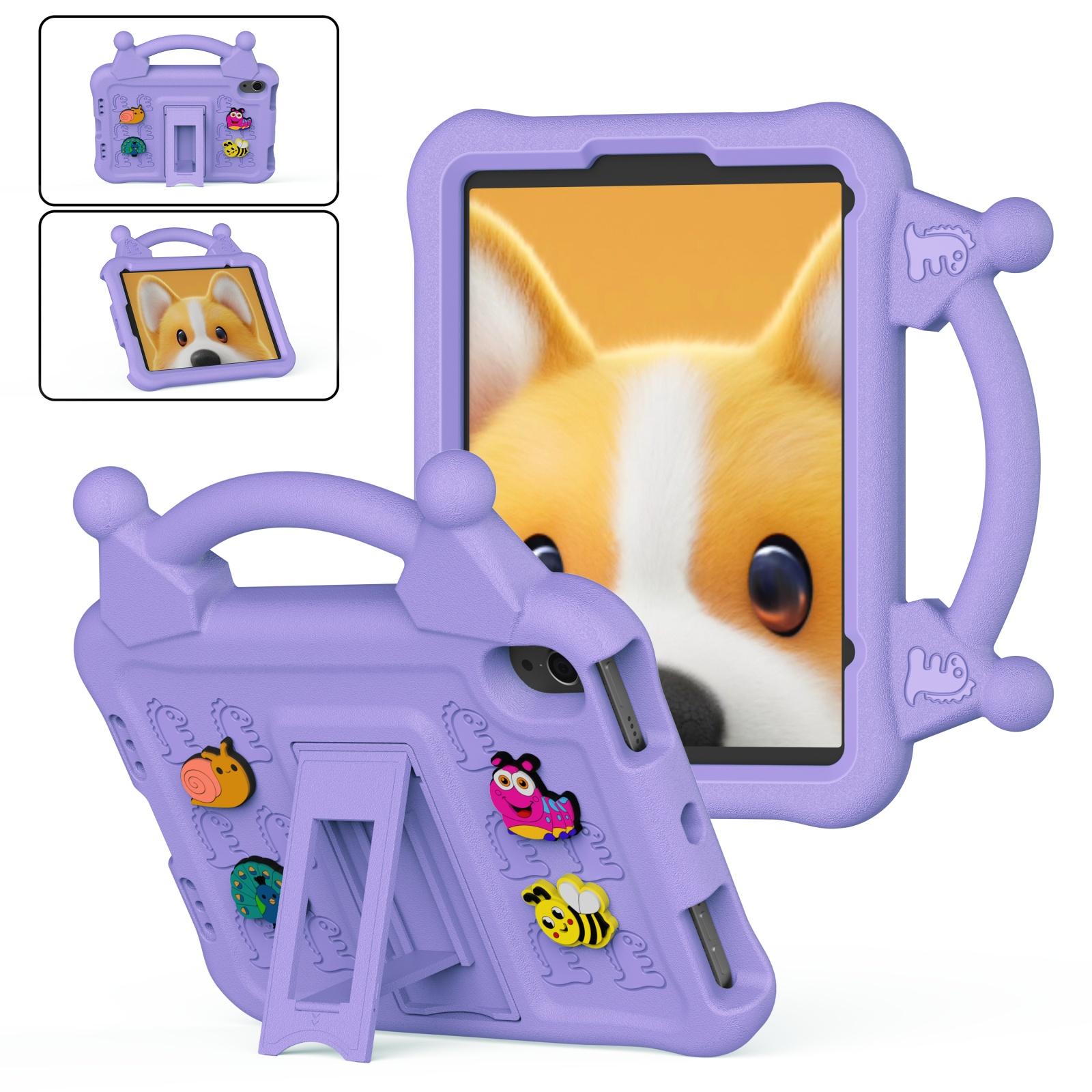 For iPad mini 2024 / mini 6 Animal Paradise Handle EVA Tablet Case with Holder(Light Purple) - Shopkiz.com