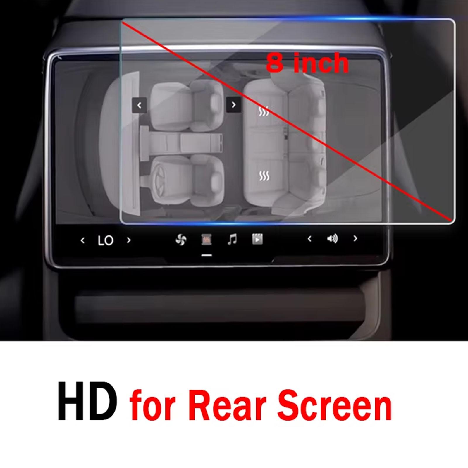 For Tesla Model 3 Refresh 8 inch Screen Rear Seat Anti-Fingerprint HD Curved-Edge Tempered Glass Film - Shopkiz.com