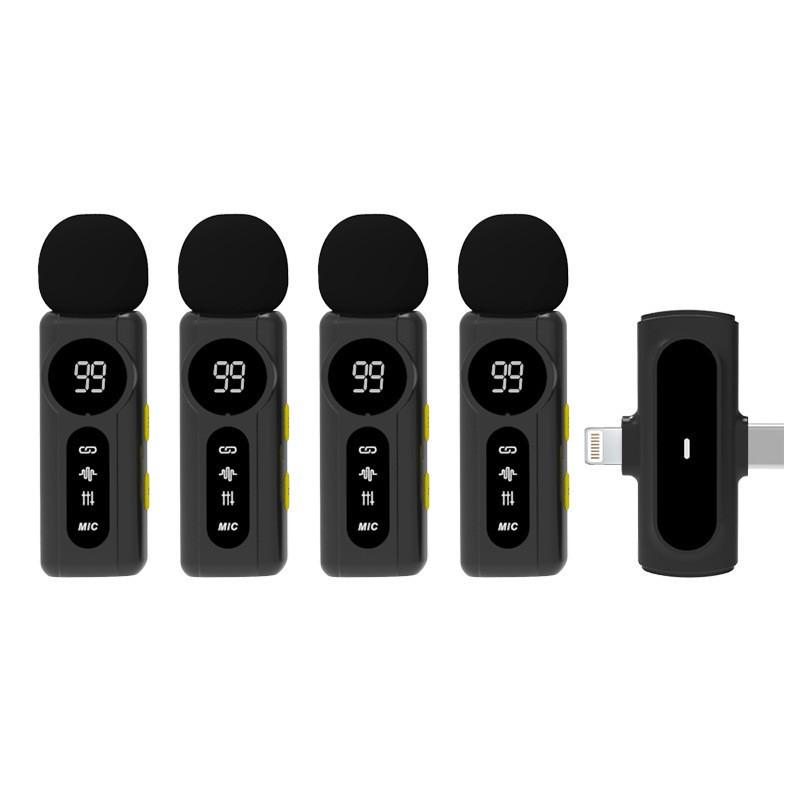 J88 Wireless Lavalier Intelligent AI Noise Reduction Digital Display Microphone for iPhone / Android - Shopkiz.com