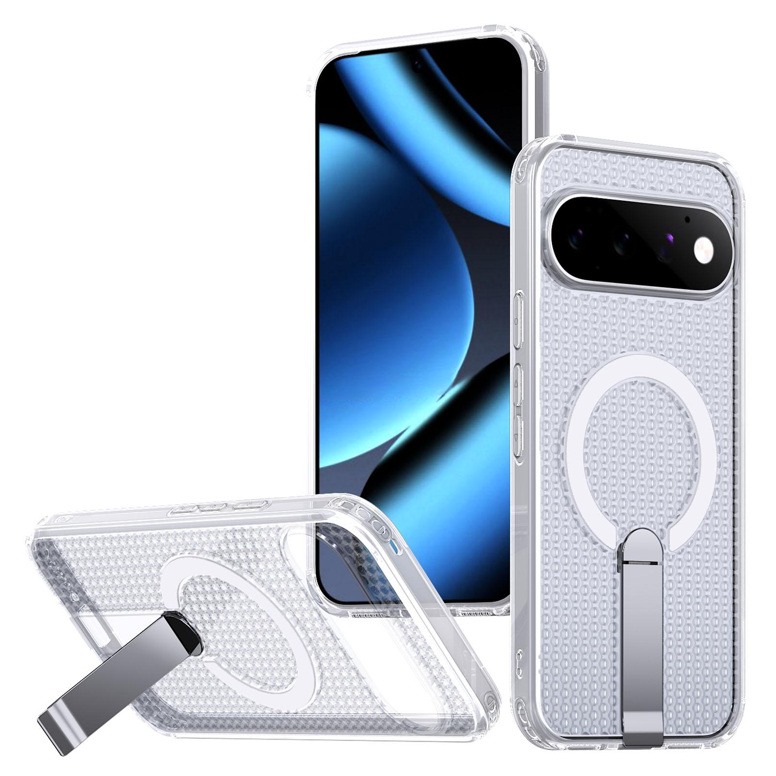 For Google Pixel 11 Kalebol Honeycomb Cooling MagSafe Holder Phone Case(Matte Transparent) - Shopkiz.com