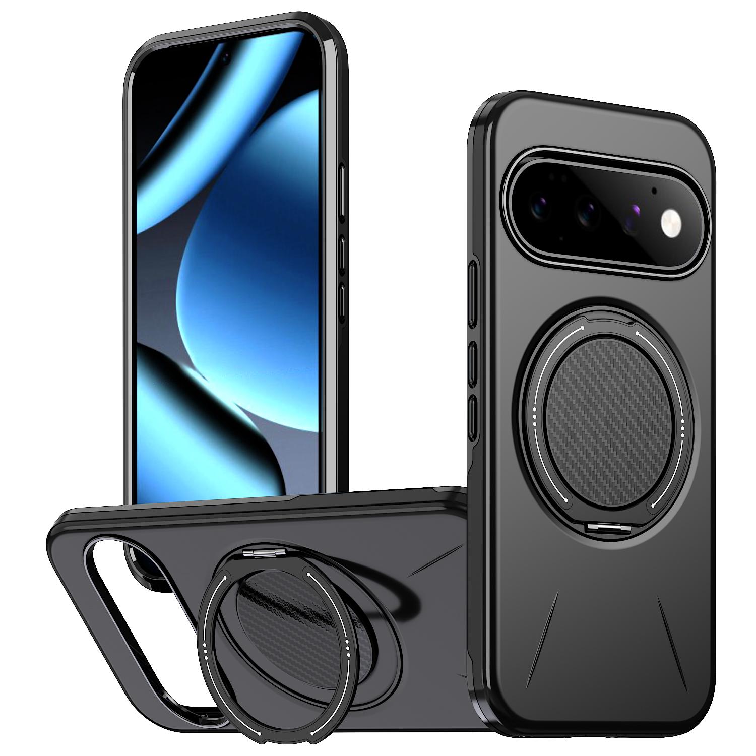 For Google Pixel 11 Kalebol Magnetic MagSafe Rotation Holder PC Phone Case(Black) - Shopkiz.com