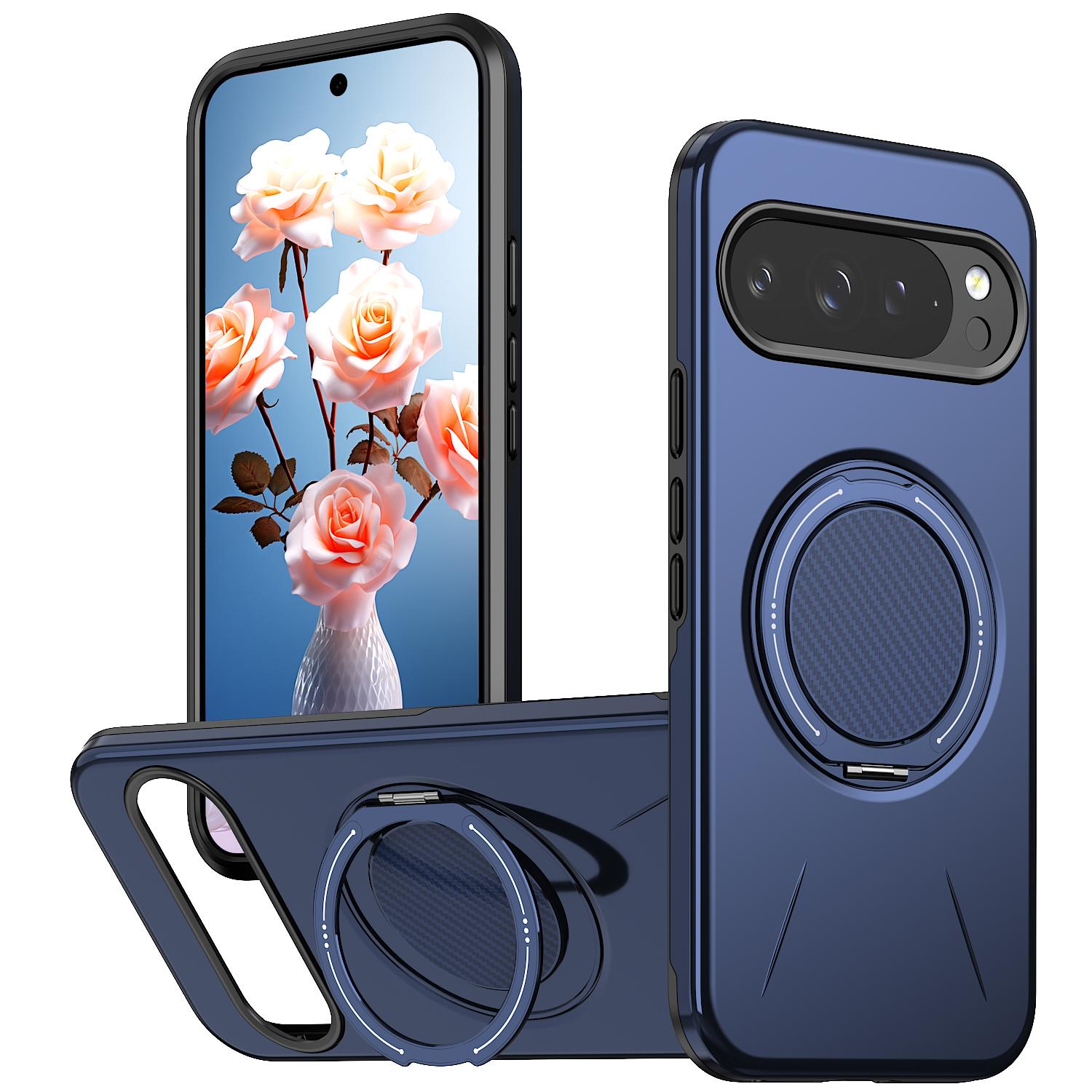 For Google Pixel 10 Kalebol Magnetic MagSafe Rotation Holder PC Phone Case(Blue) - Shopkiz.com