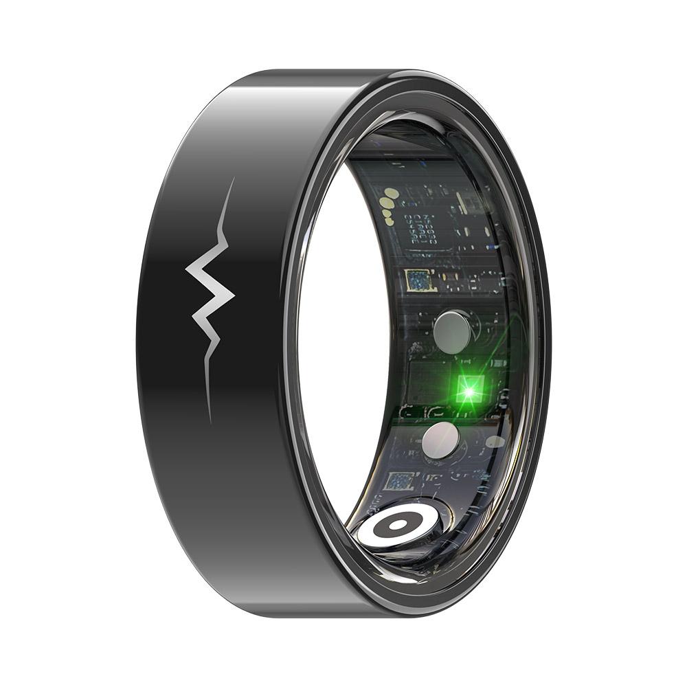 R1005 Smart Ring, Supports Health Monitoring / Camera Control, Ring Size:Size 9(Black) - Shopkiz.com
