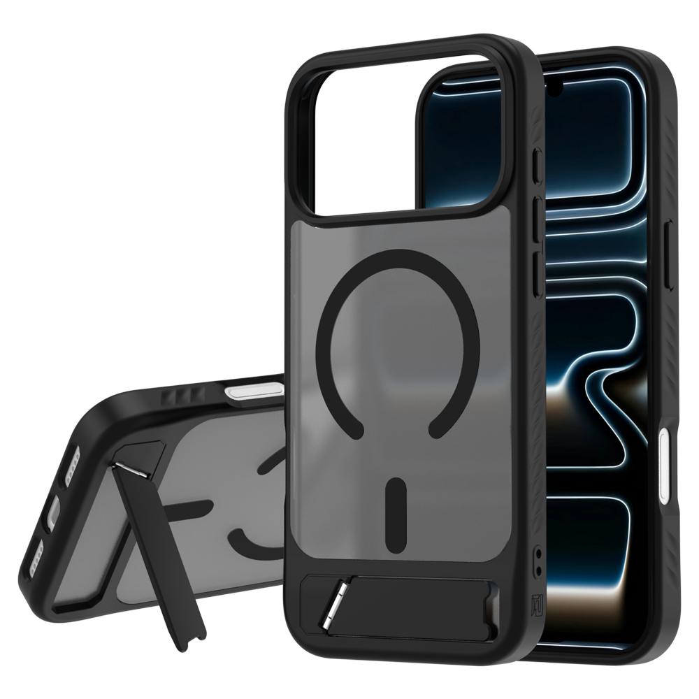 For iPhone 18 Pro Max / 17 Pro Max LeReach Le-Chic Series Invisible Holder Magnetic Phone Case(Black) - Shopkiz.com
