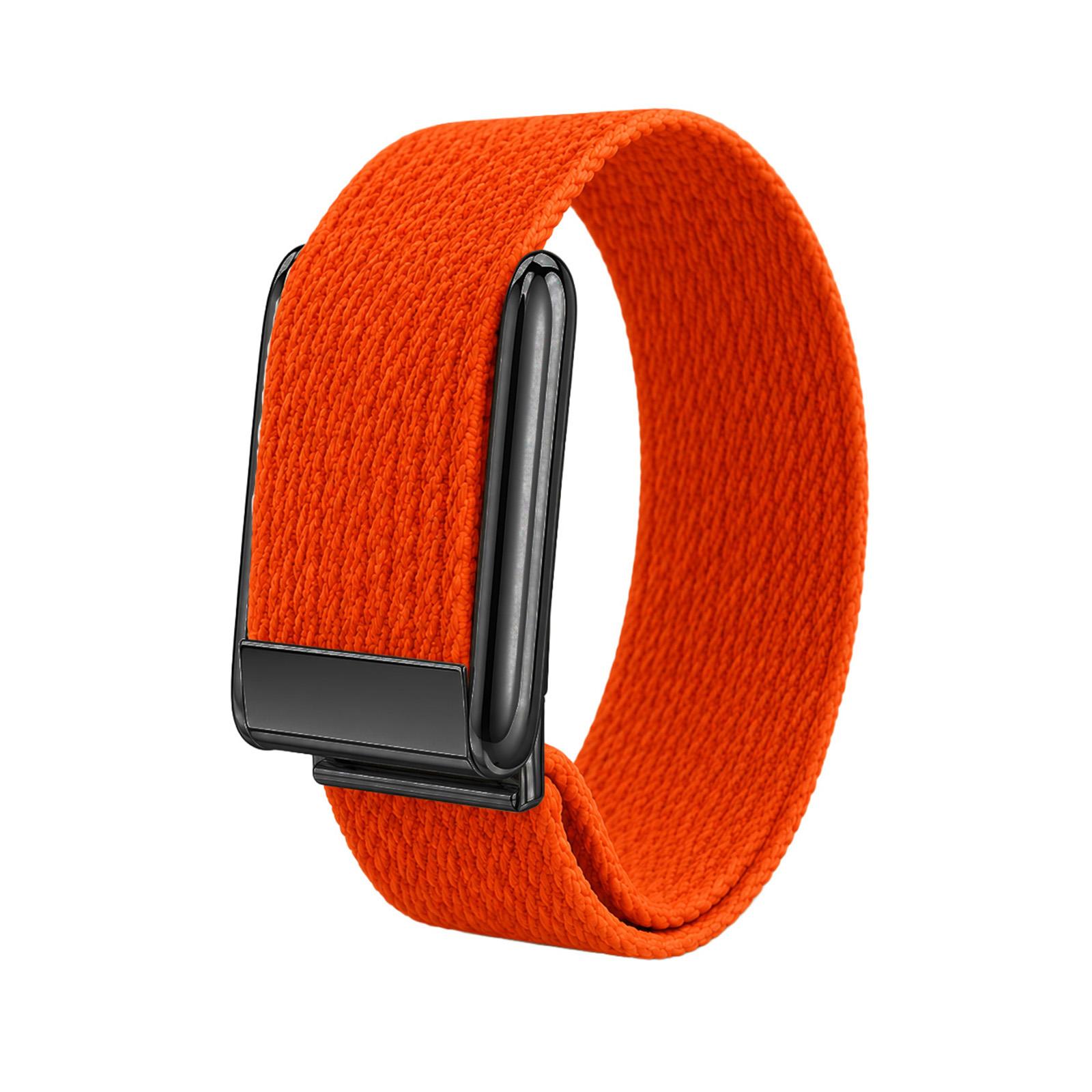 For WHOOP 5.0 Electrocardiogram Woven Nylon Watch Band(Orange+Black) - Shopkiz.com
