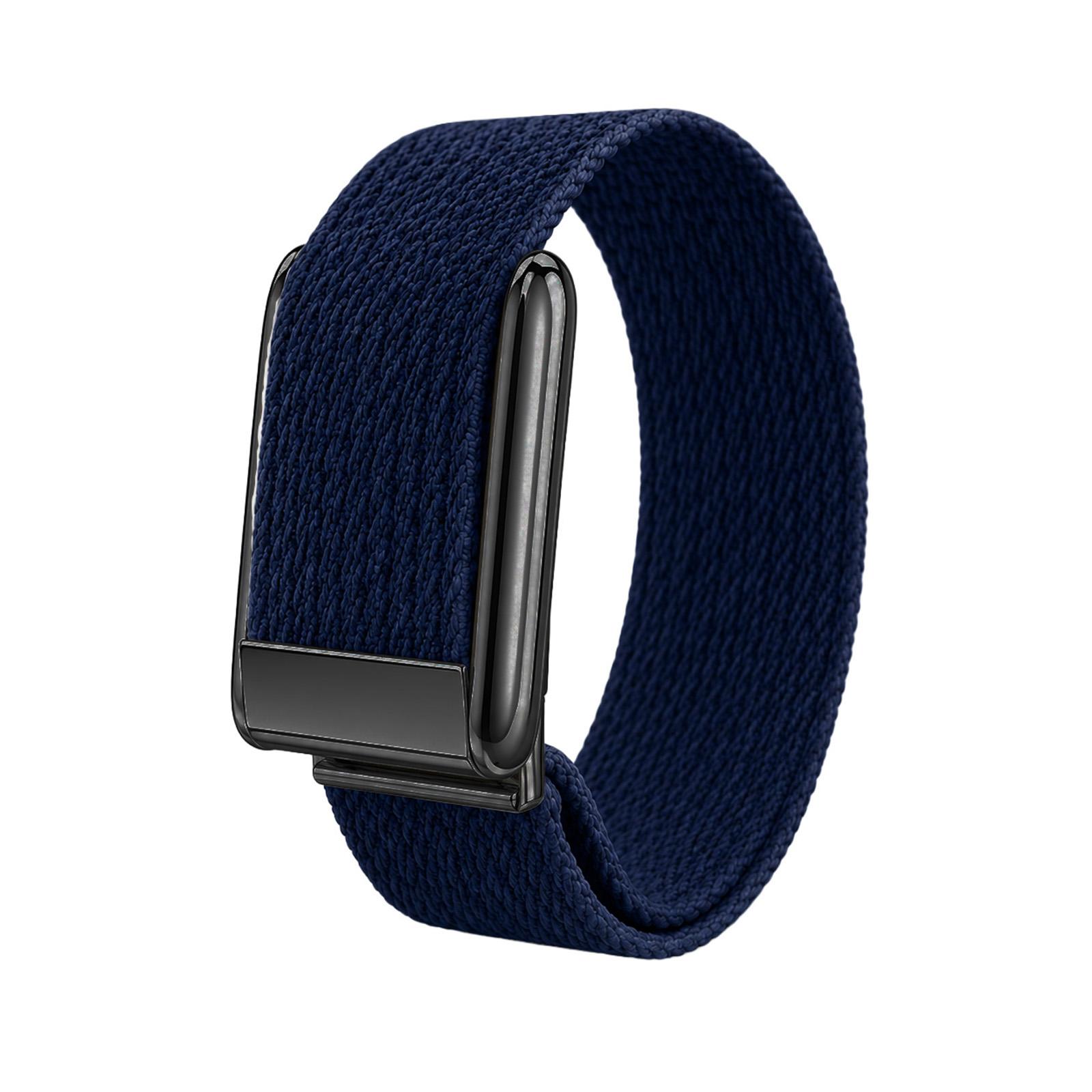 For WHOOP 5.0 Electrocardiogram Woven Nylon Watch Band(Midnight Blue+Black) - Shopkiz.com