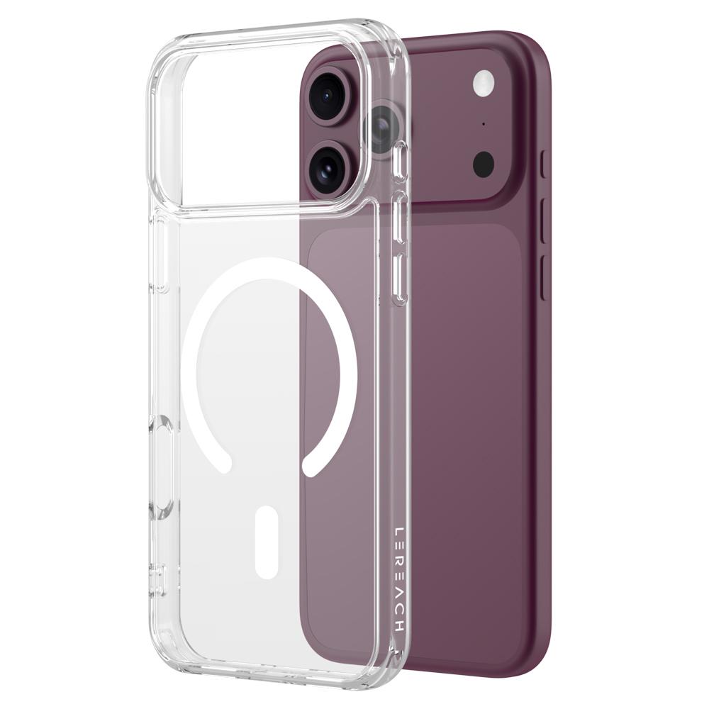 For iPhone 17 Pro Max LeReach TOC Clear Series Dual-Composite Armor TPU + Acrylic Shockproof Magnetic Phone Case(Transparent) - Shopkiz.com