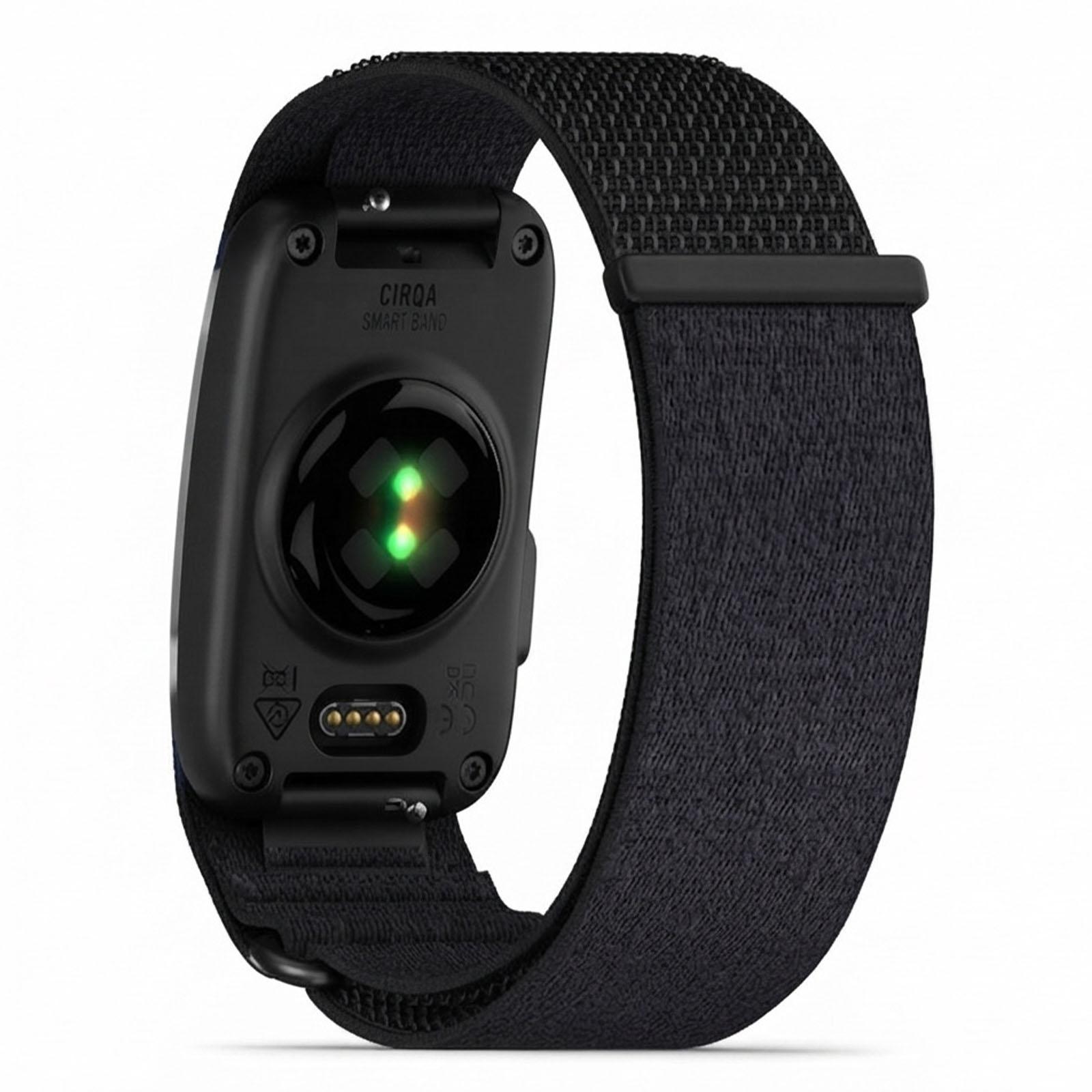 For Garmin CIRQA Smart Band Full Cover Nylon Hook and Loop Fastener Watch Band, Size:L-XL(Midnight Black) - Shopkiz.com