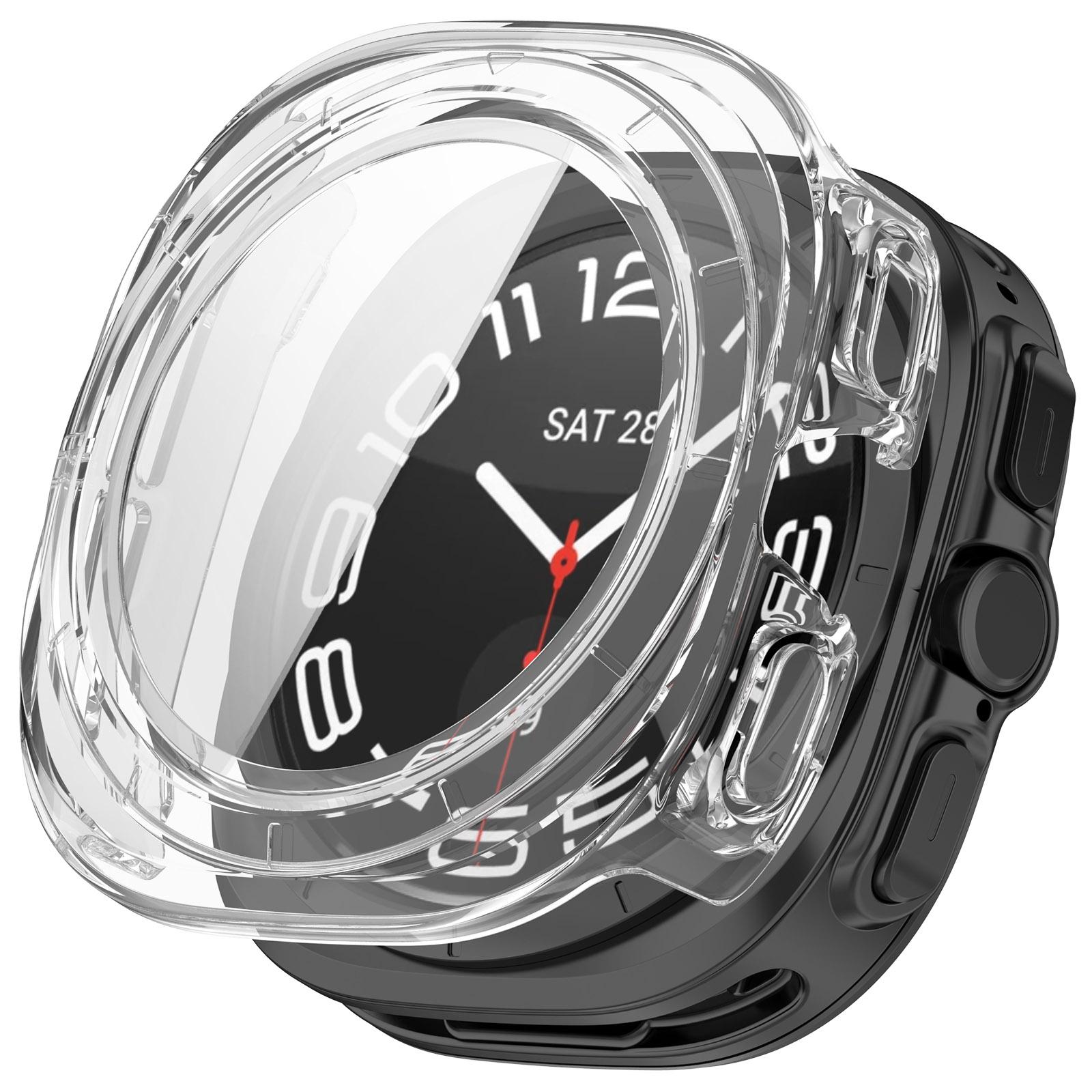 For Galaxy Watch Ultra2 2026 Tempered Film Integrated Waterproof PC Watch Protective Case(Transparent) - Shopkiz.com