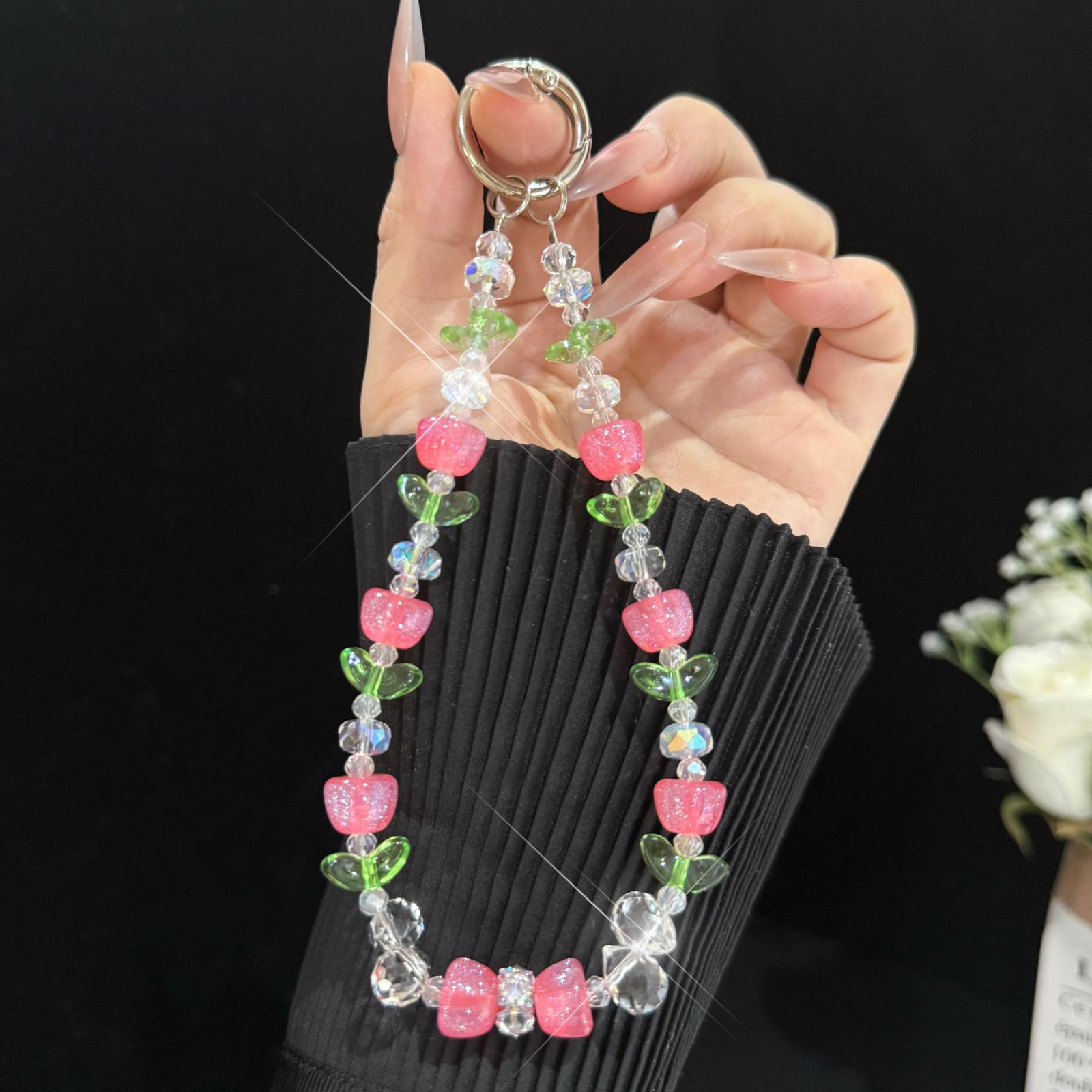 Vibrant Sweet Fruit‑Style Phone Chain(Pink) - Shopkiz.com
